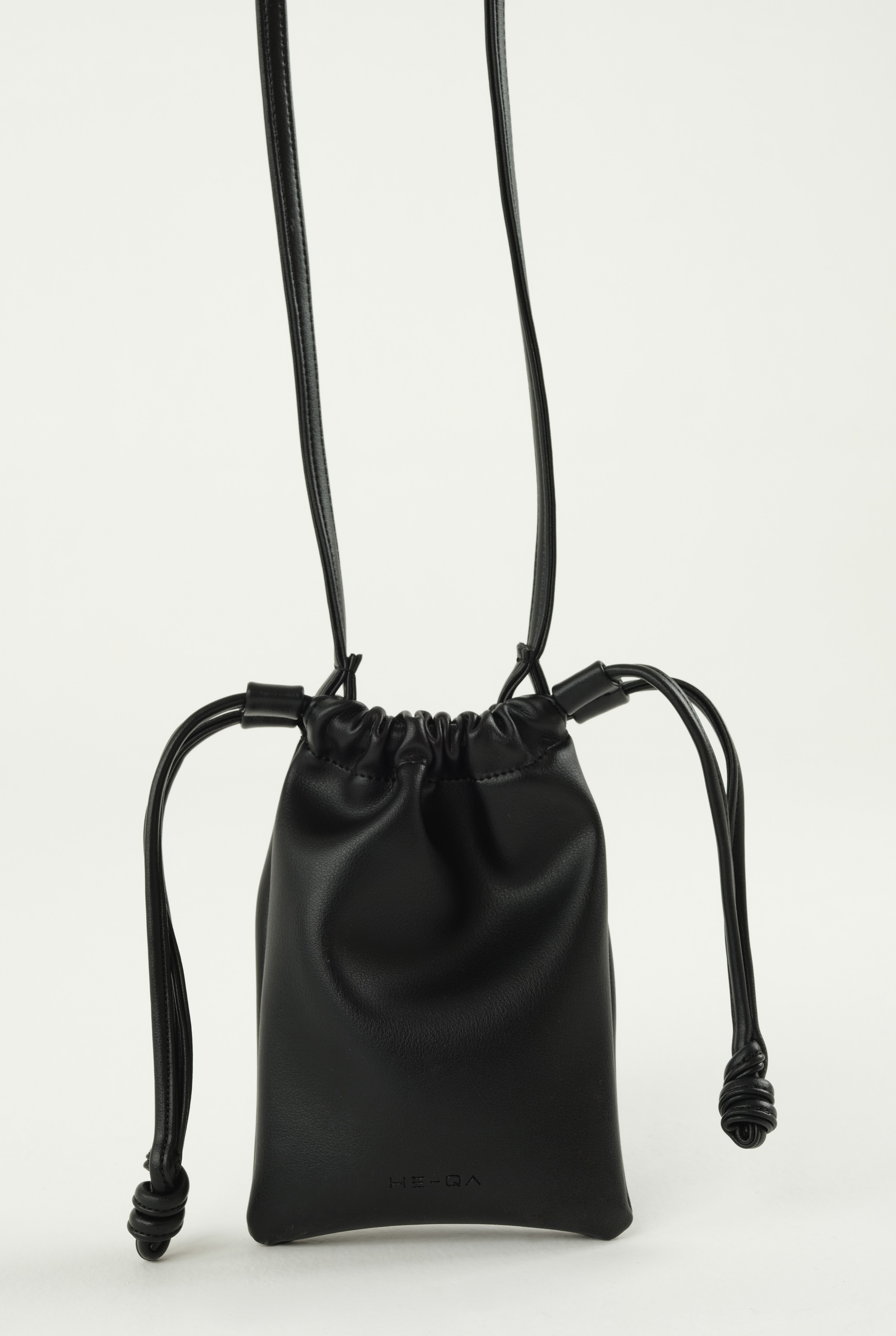Mini Drawstring Bag Black - 4