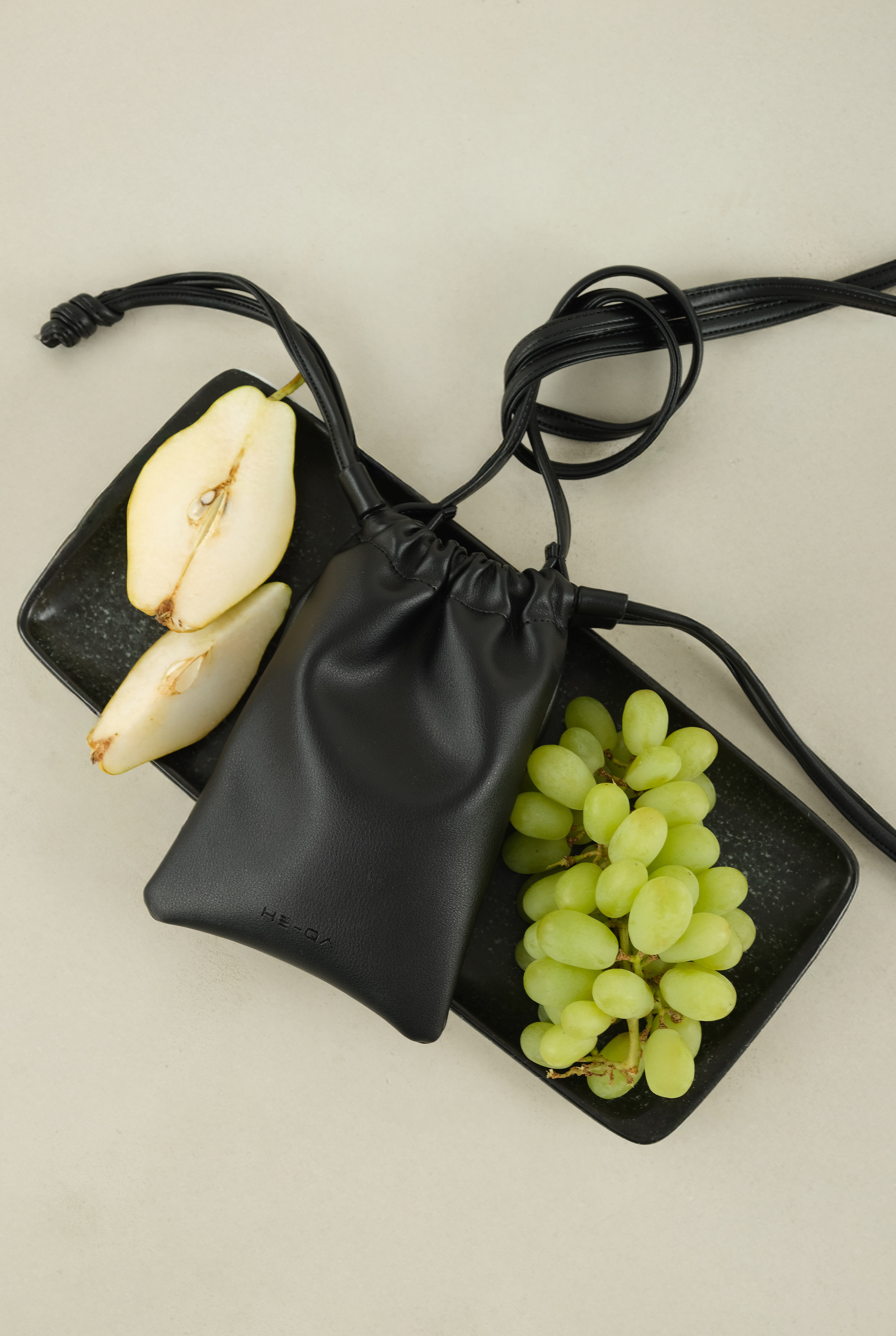 Mini Drawstring Bag Black - 3