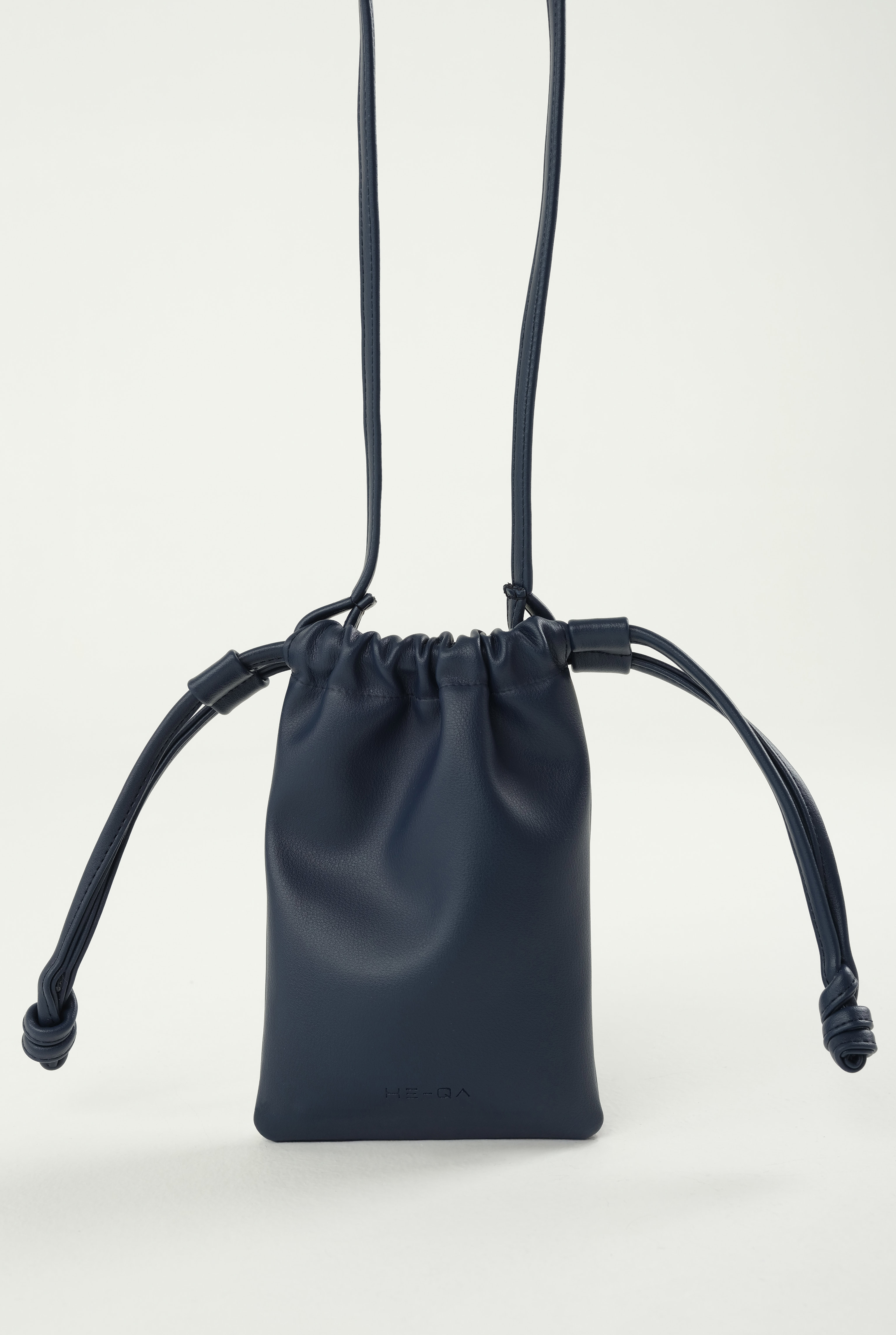 Mini Drawstring Bag Navy Blue - 2