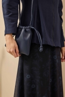 Mini Drawstring Bag Navy Blue 