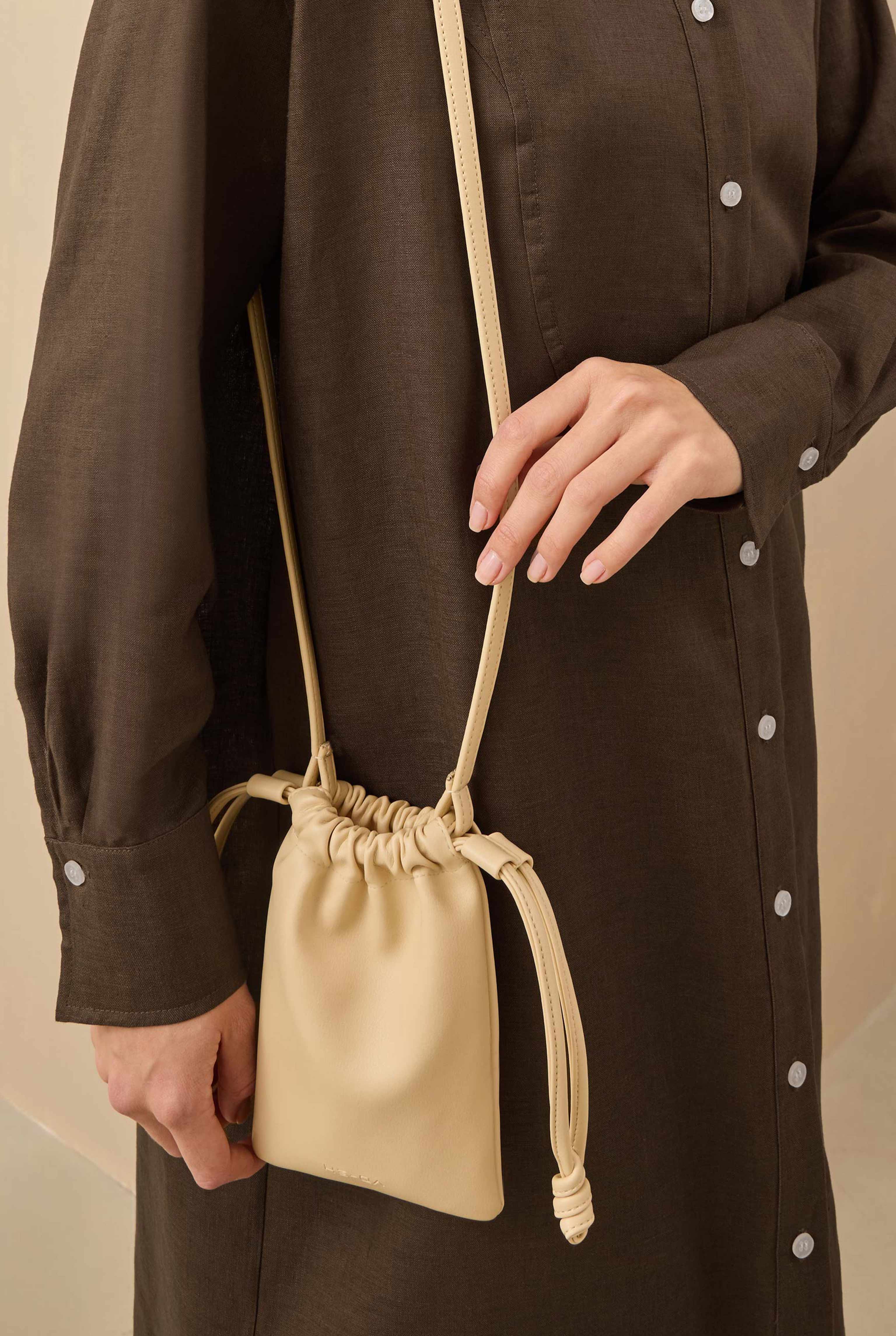 Mini Drawstring Bag Butter - 4