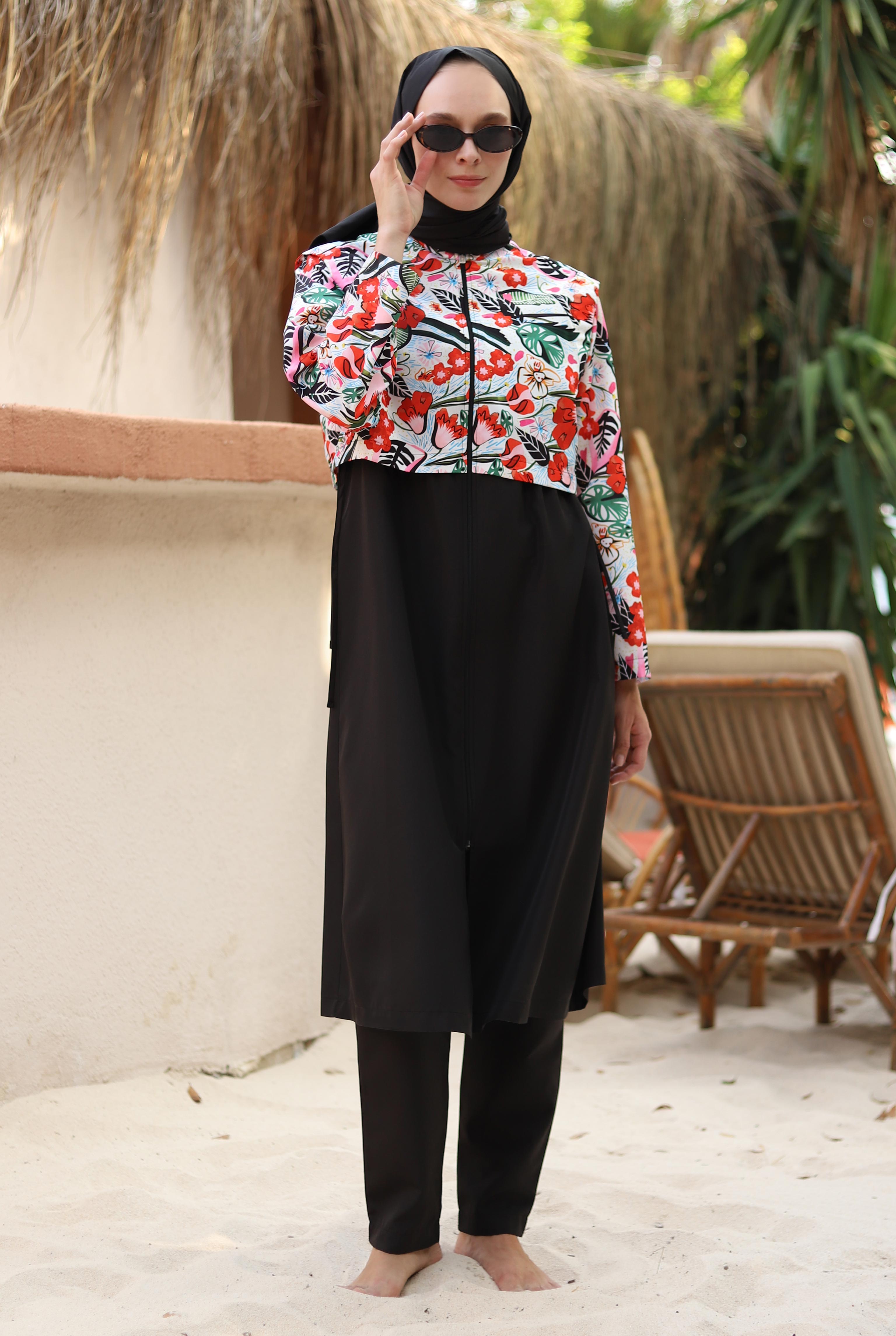 Patterned Swimsuit Calypso - HE-QA