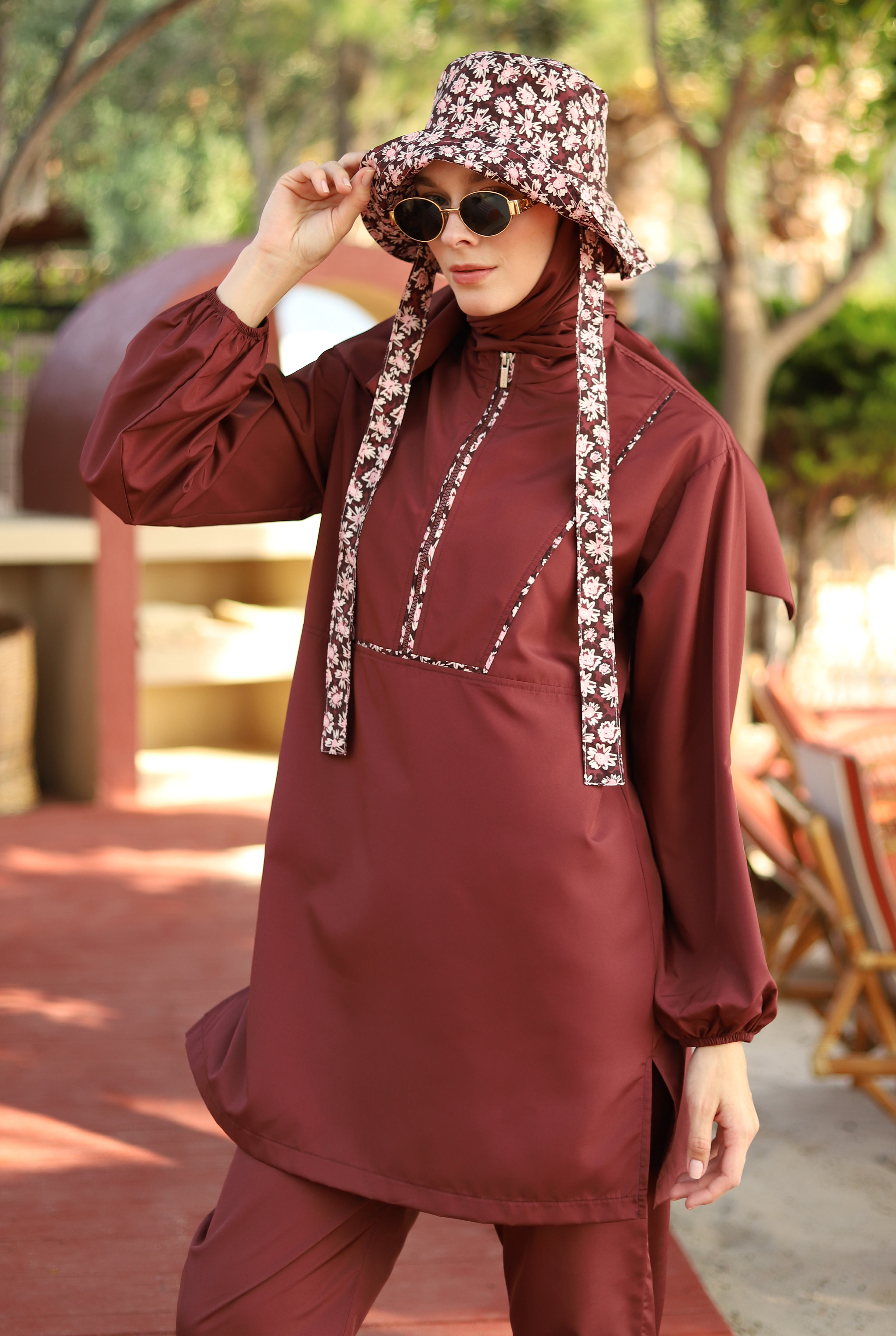 Biyeli Yüzme Takımı Bordo - 3