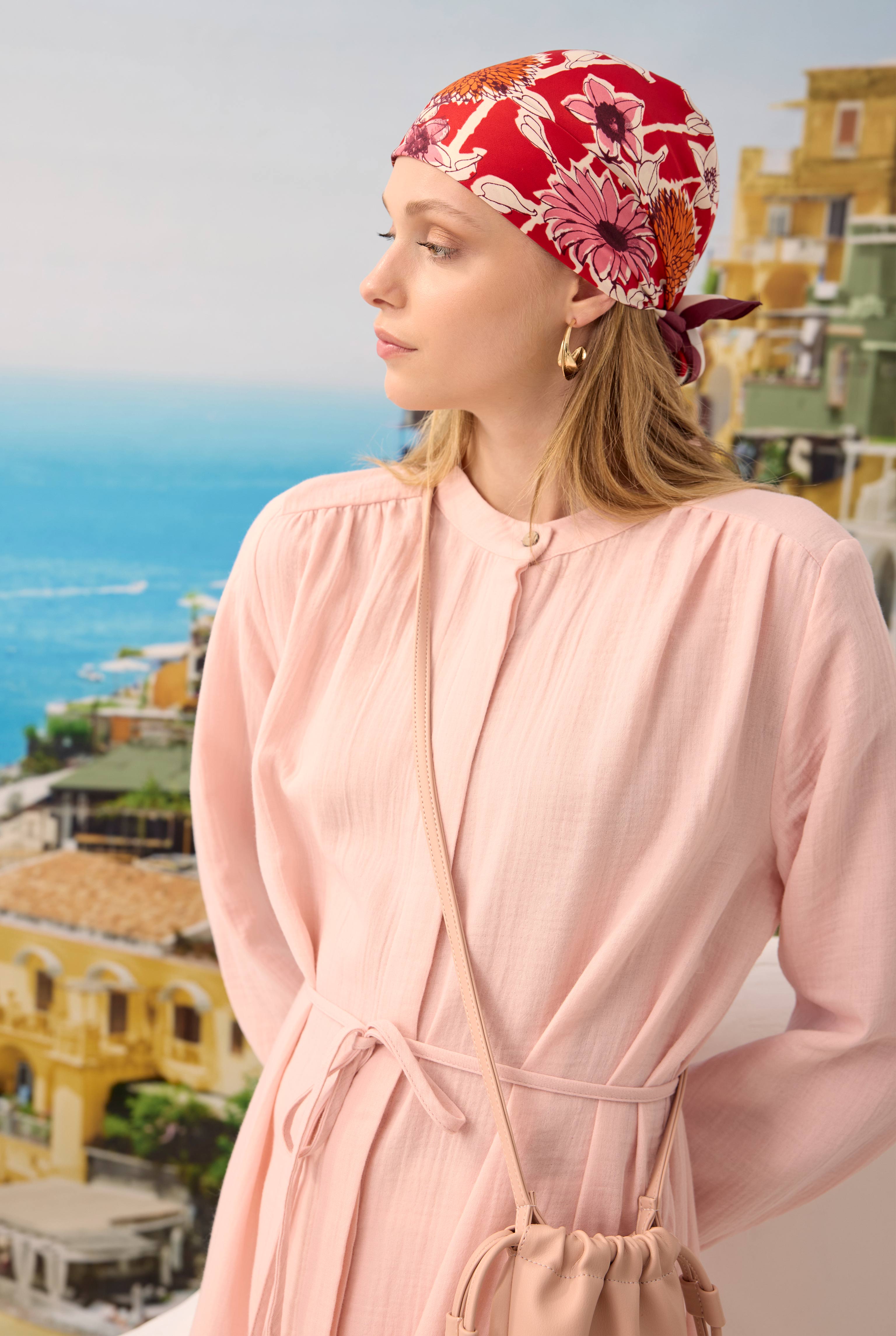 Long Muslin Shirt Powder Pink - 2