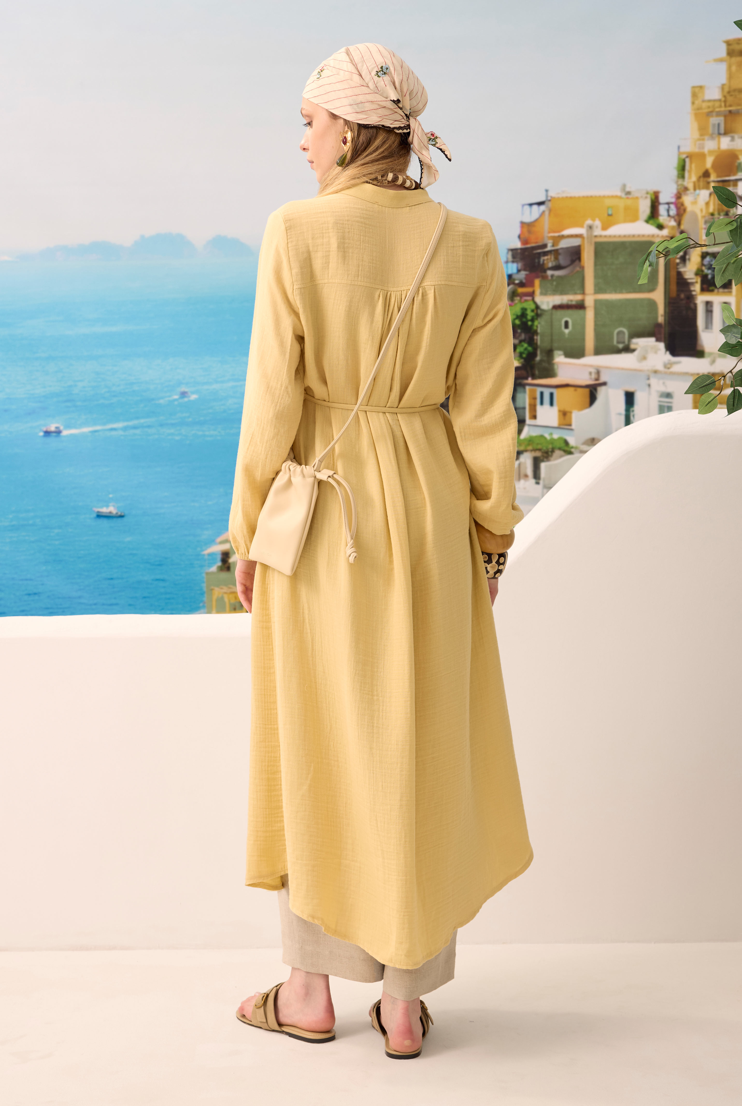 Long Muslin Shirt Soft Yellow - 4