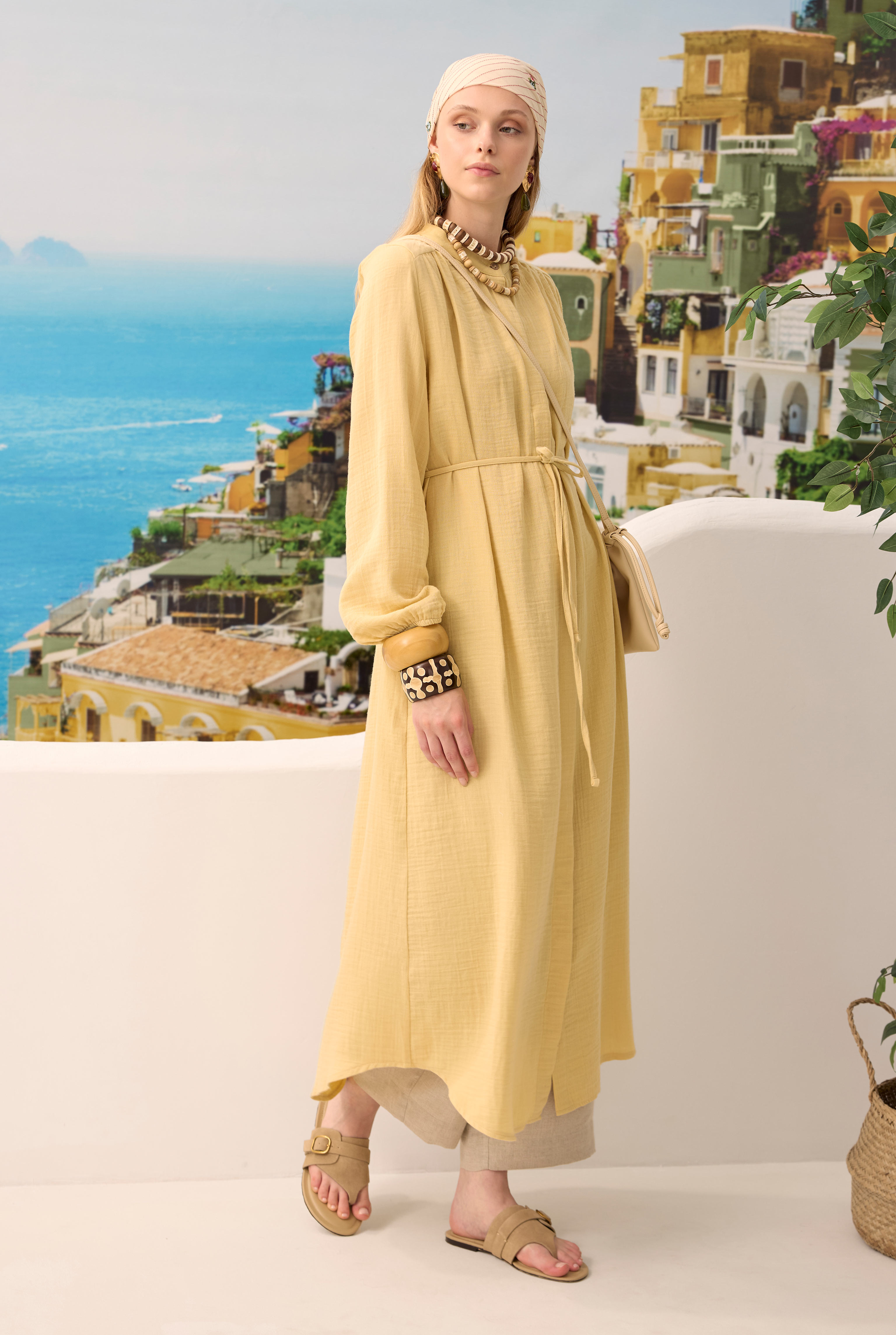Long Muslin Shirt Soft Yellow - 3