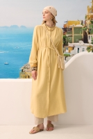 Long Muslin Shirt Soft Yellow 