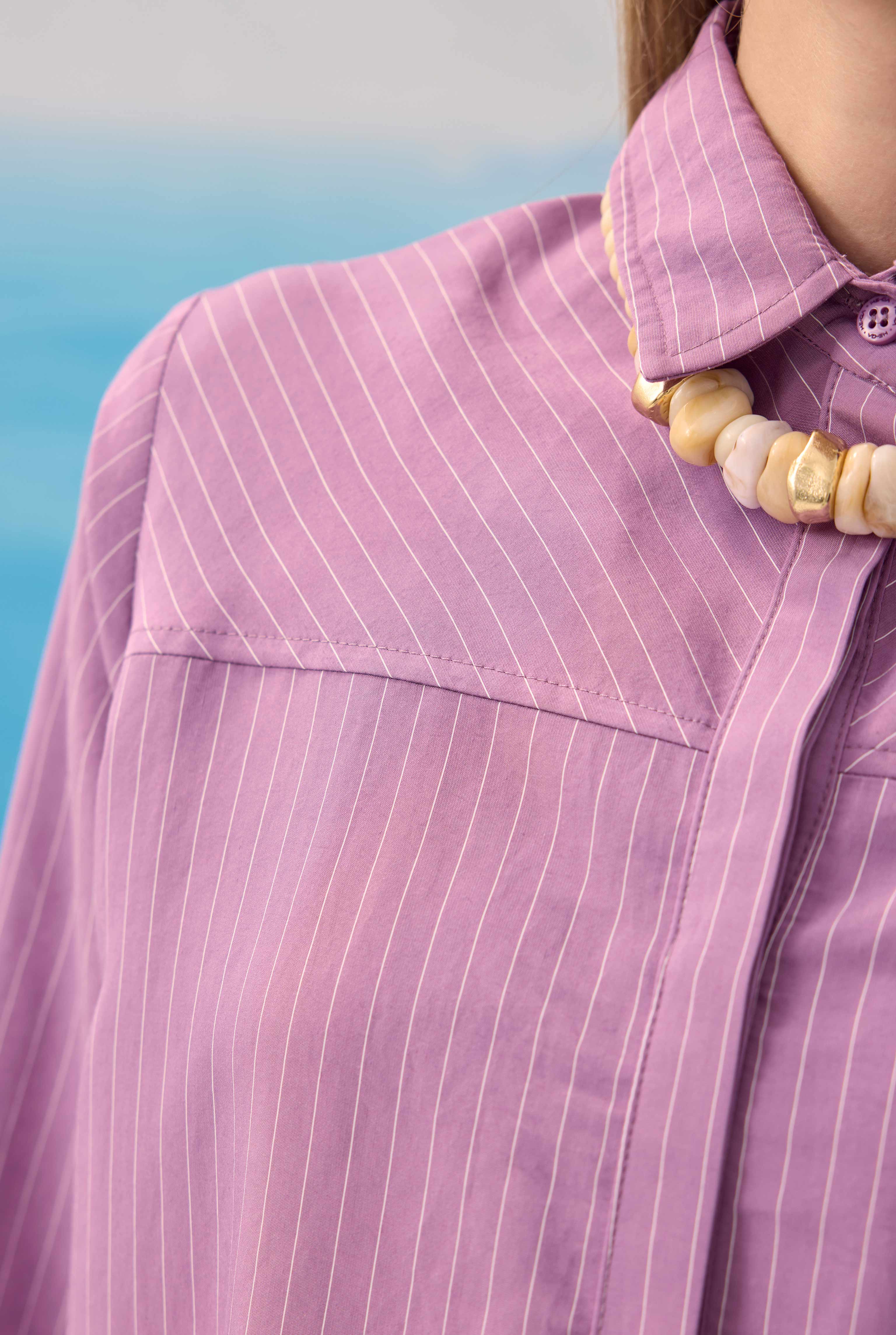 Diagonal Yoke Striped Shirt Lily - 2