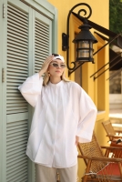 Pleat Detailed Shirt White 