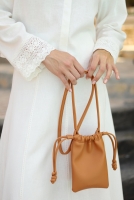 Mini Drawstring Bag Tan 