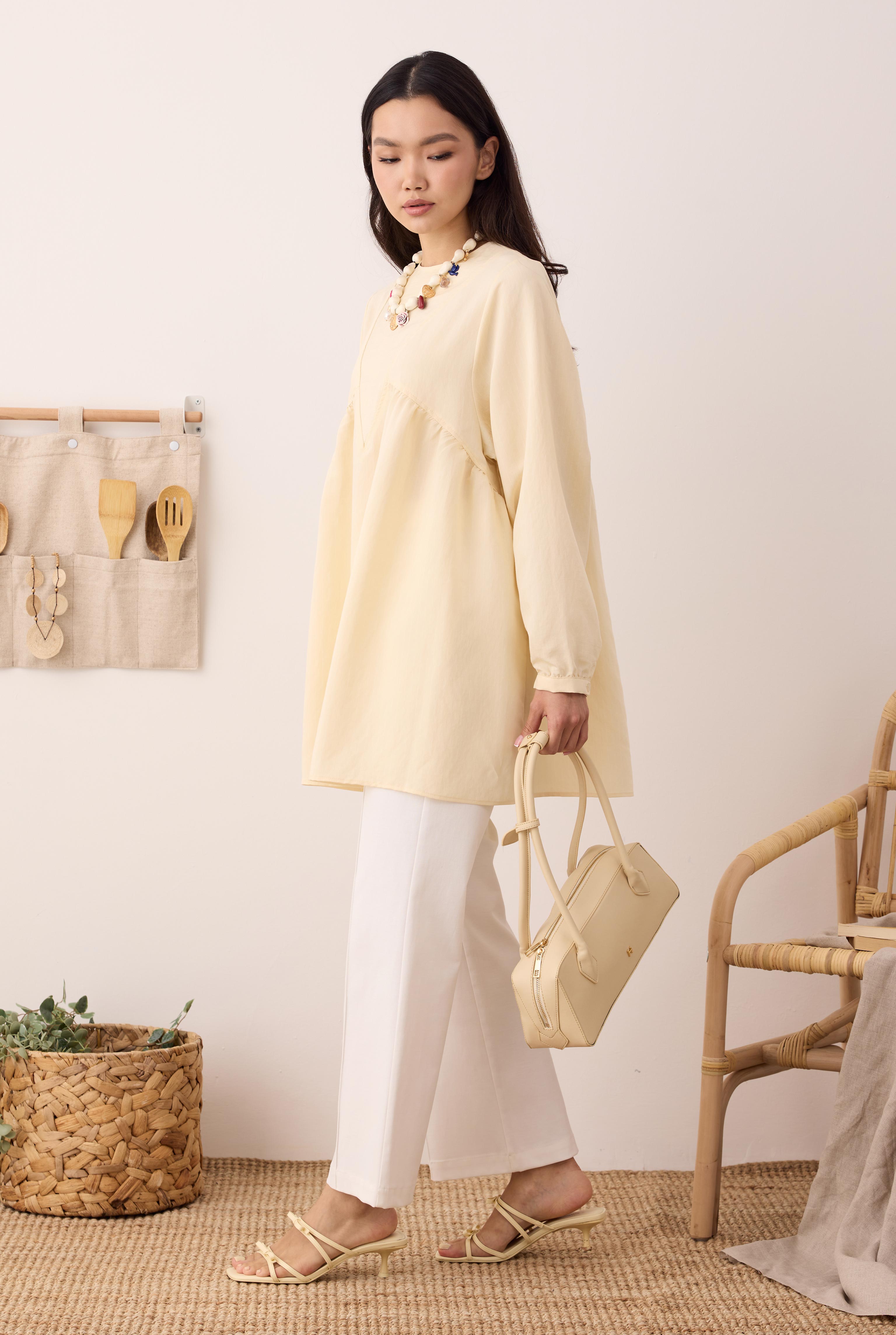 V Panama Tunik Vanilya - 5