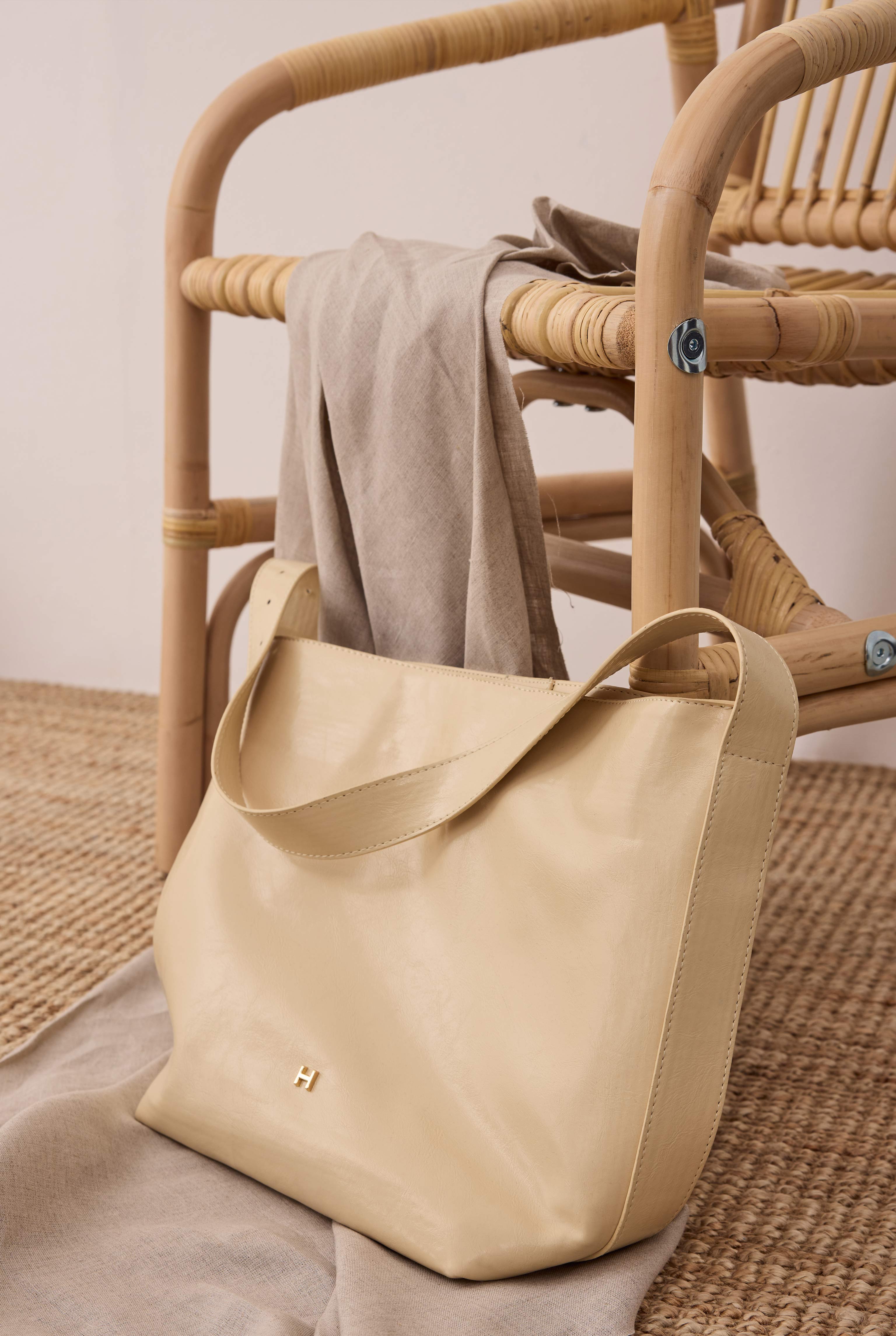 Leather Tote Bag Butter Yellow - 8