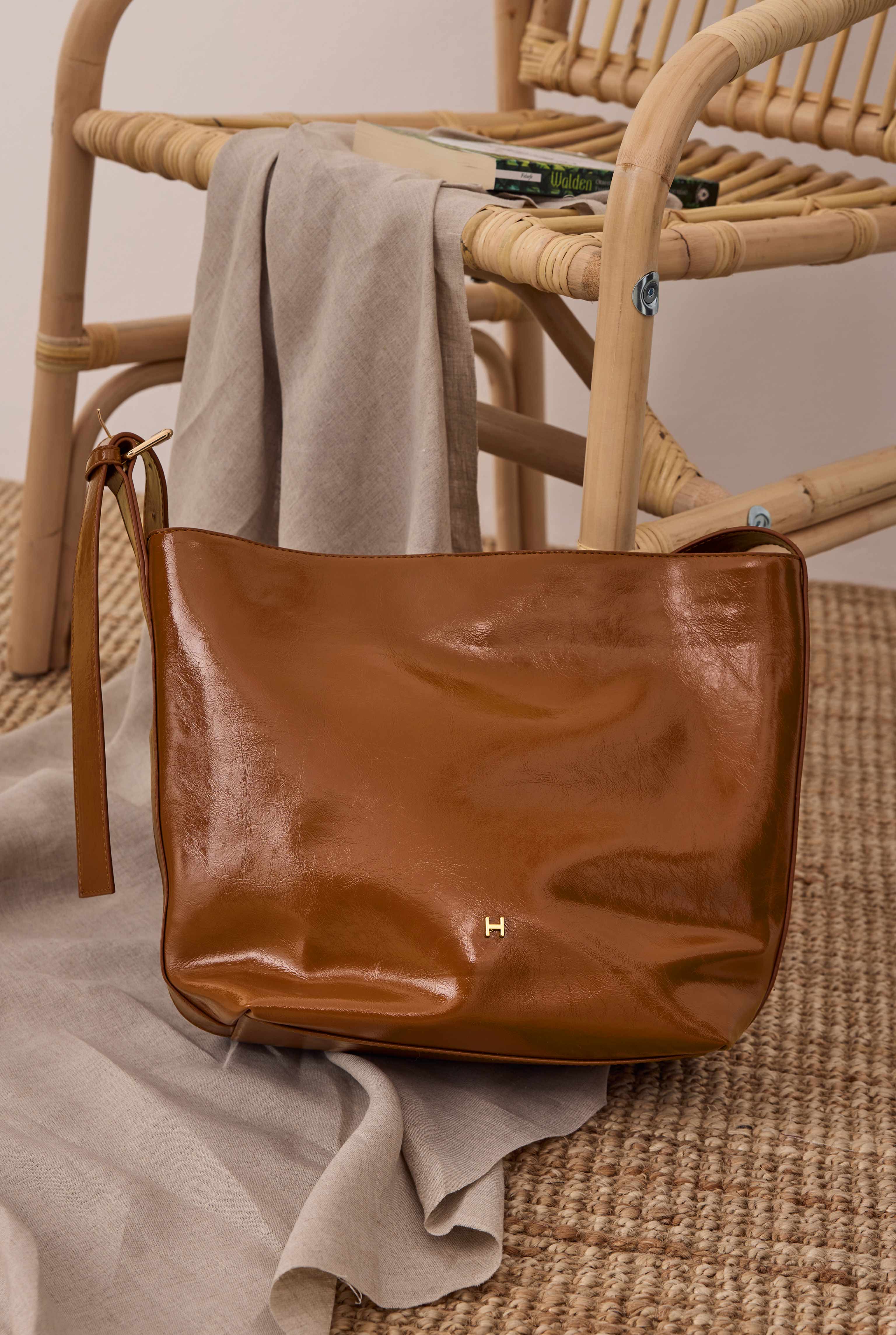 Leather Tote Bag Tan - 3