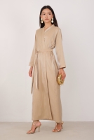 Pearlescent Abaya Dark Beige 