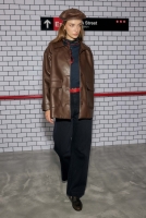 Sport Cut Leather Jacket Brown 