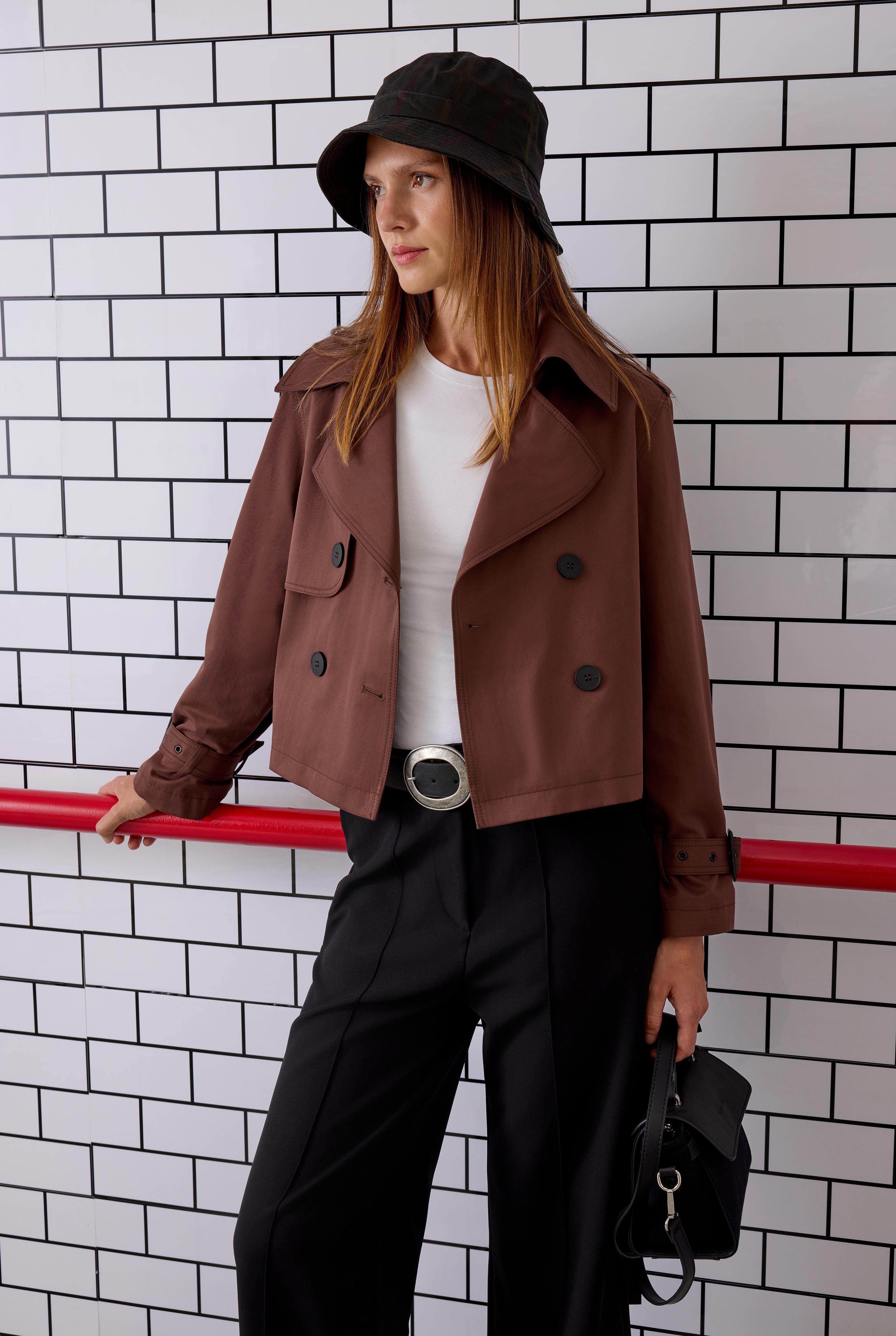 Short Trenchcoat Brown - HE-QA