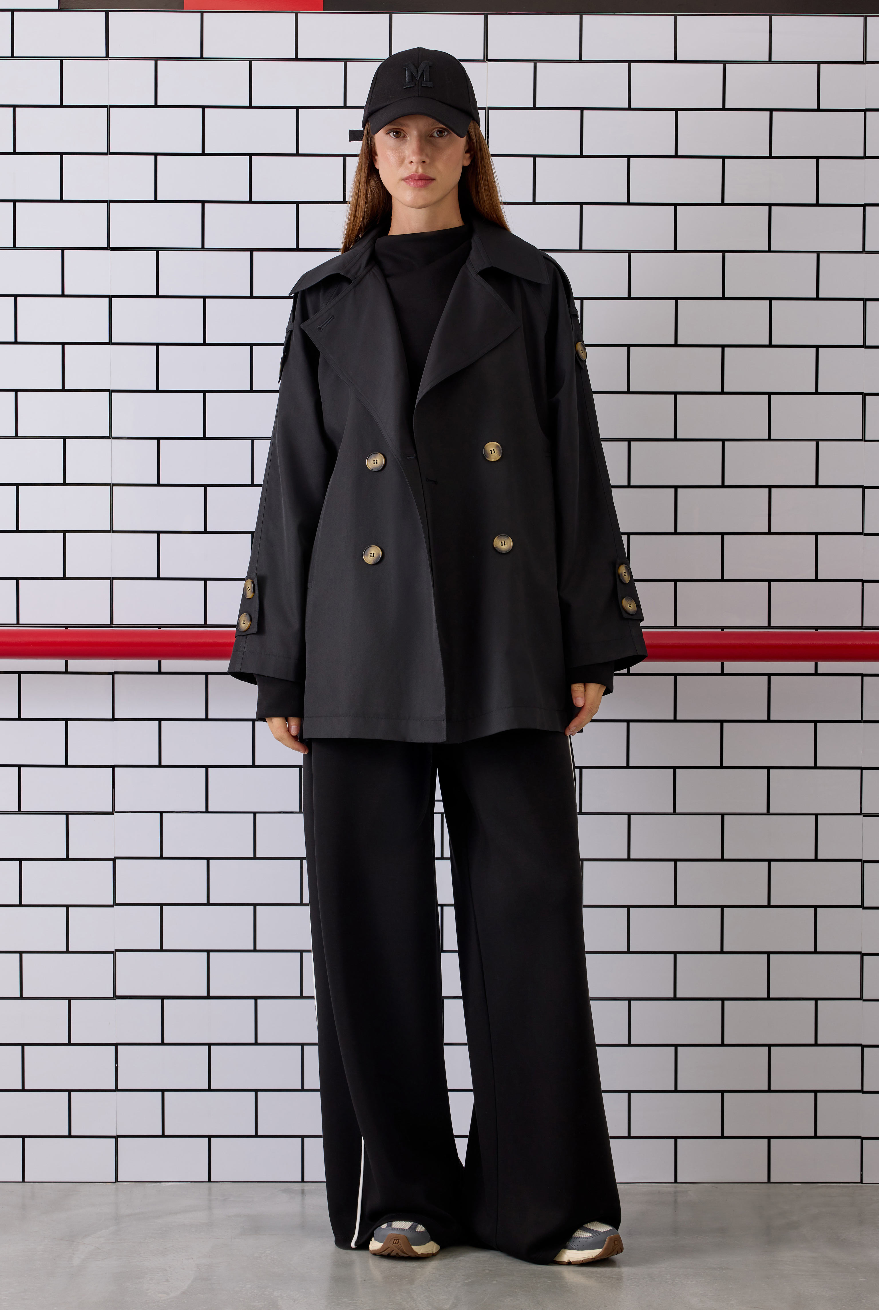 Double Breasted Trenchcoat Black - 3