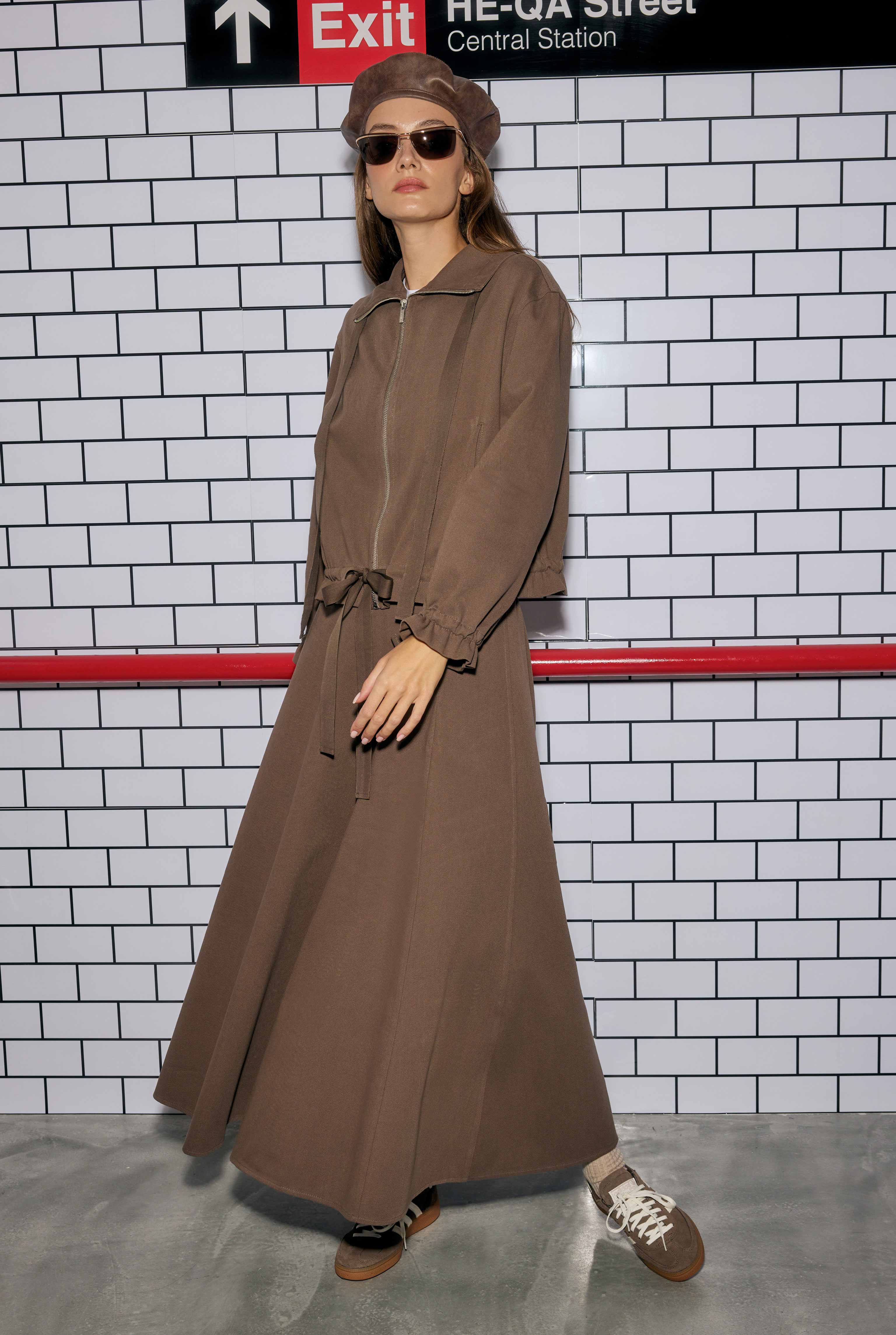 Paneled Helen Skirt Dusty Brown - 4