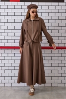 Paneled Helen Skirt Dusty Brown 