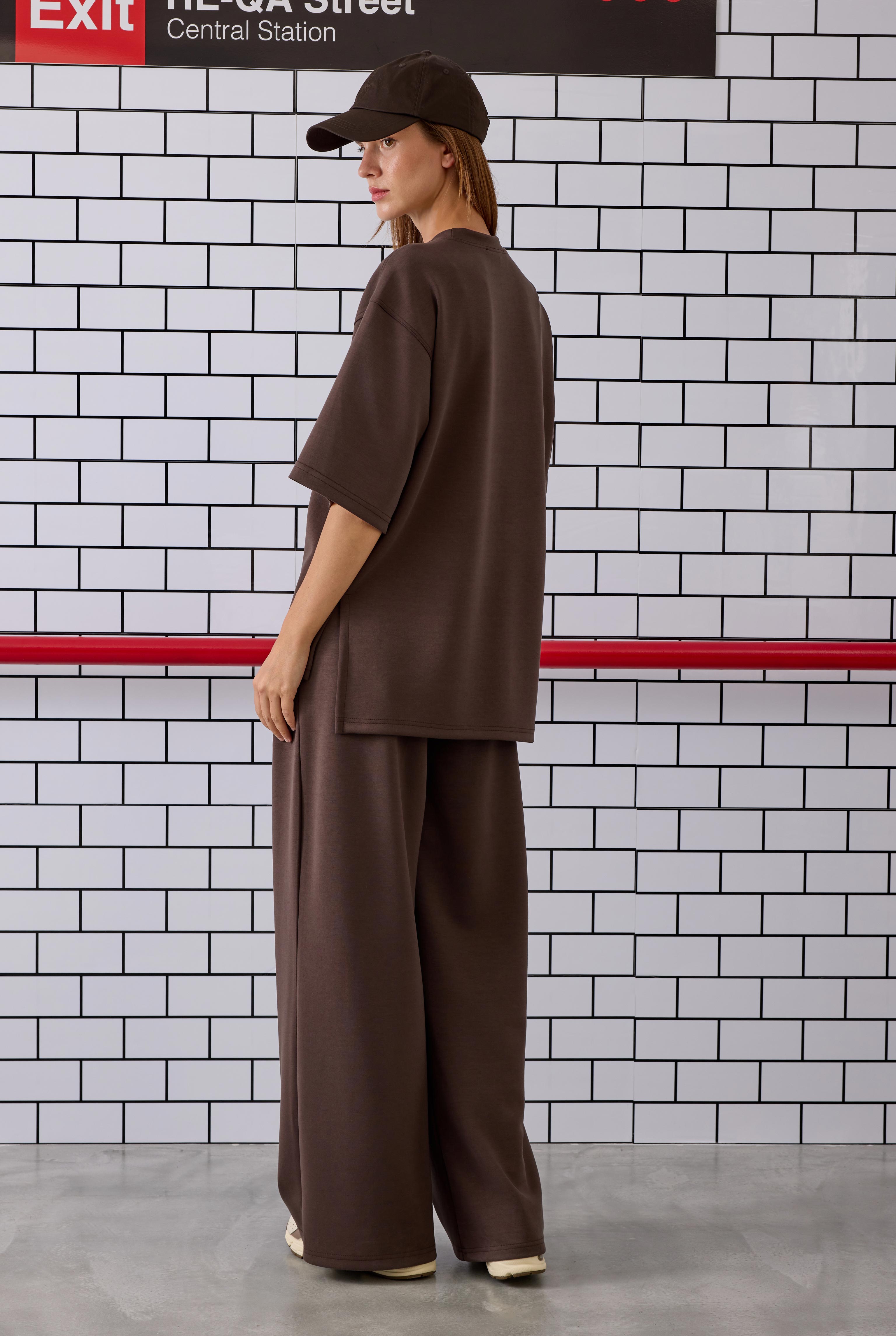 Modal Basic T-shirt Dark Brown - 2