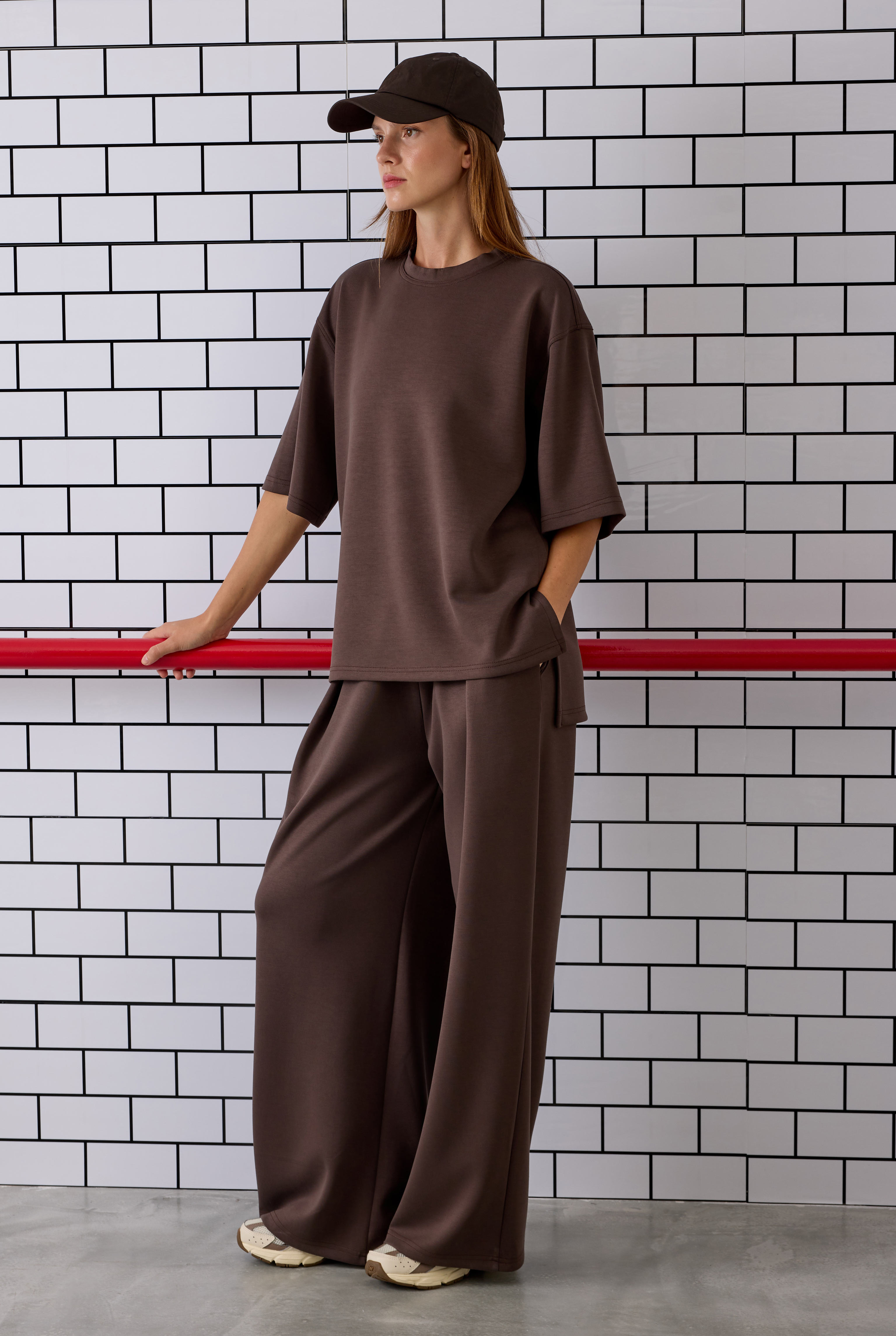Modal Basic T-shirt Dark Brown - 5