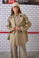 Double Breasted Trenchcoat Matt Mink 