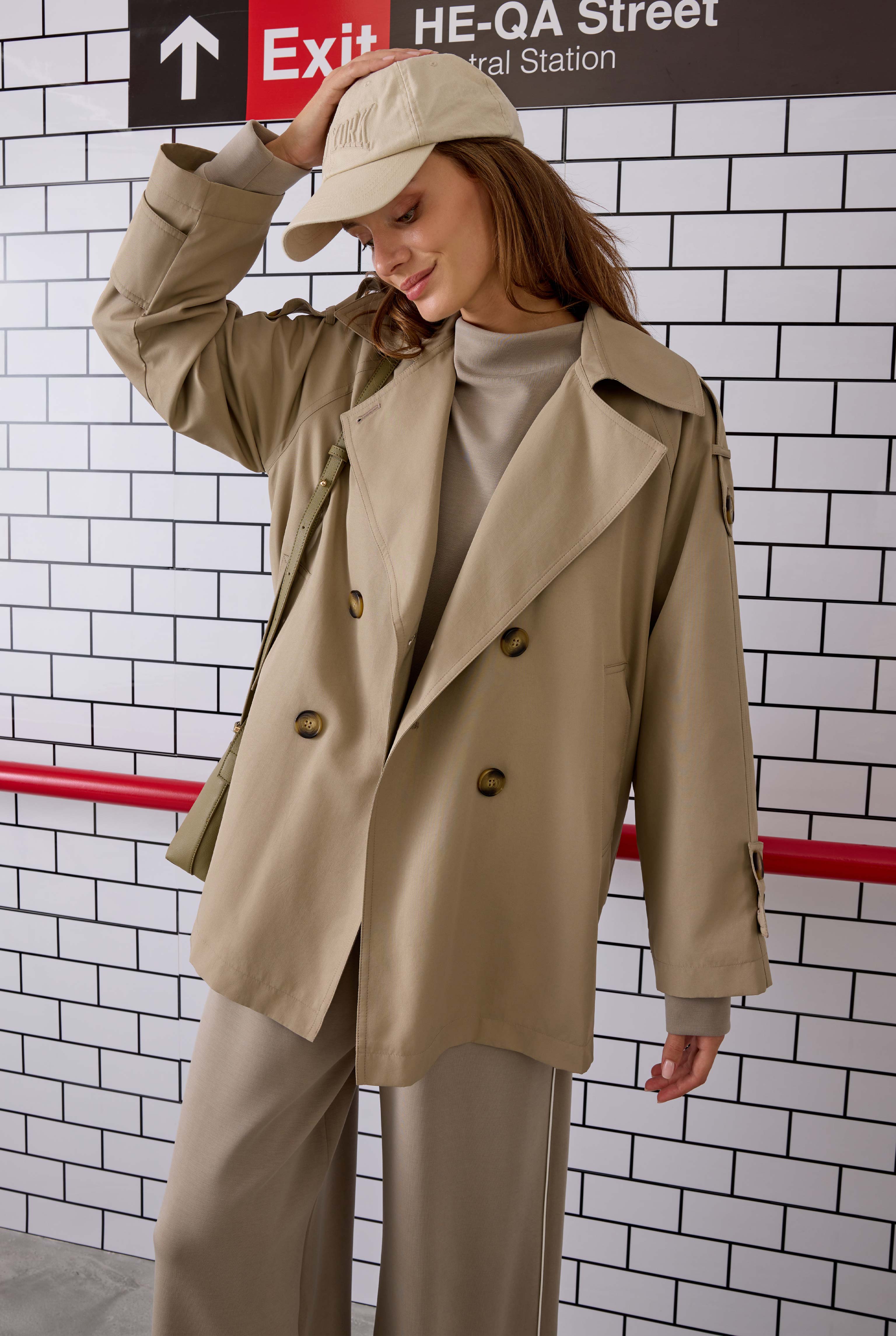 Double Breasted Trenchcoat Matt Mink - 3
