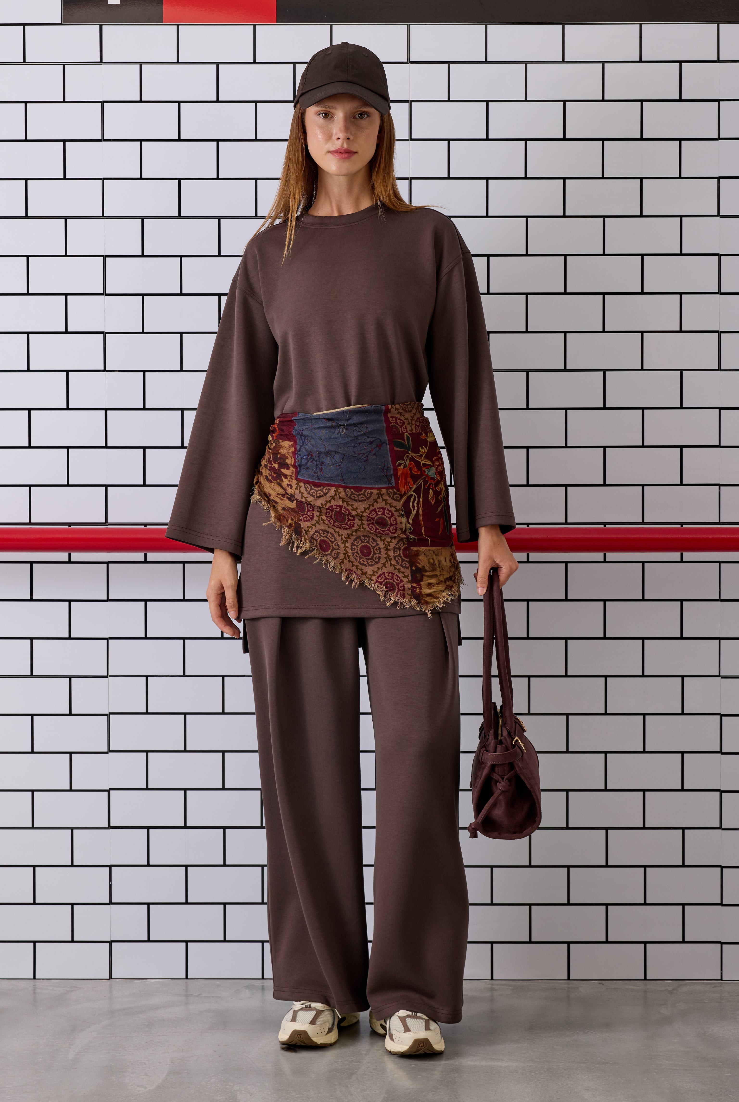 Modal Basic Uzun Sweat Acı Kahve - 2