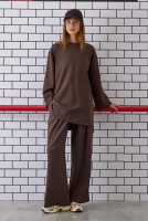 Modal Basic Uzun Sweat Acı Kahve 