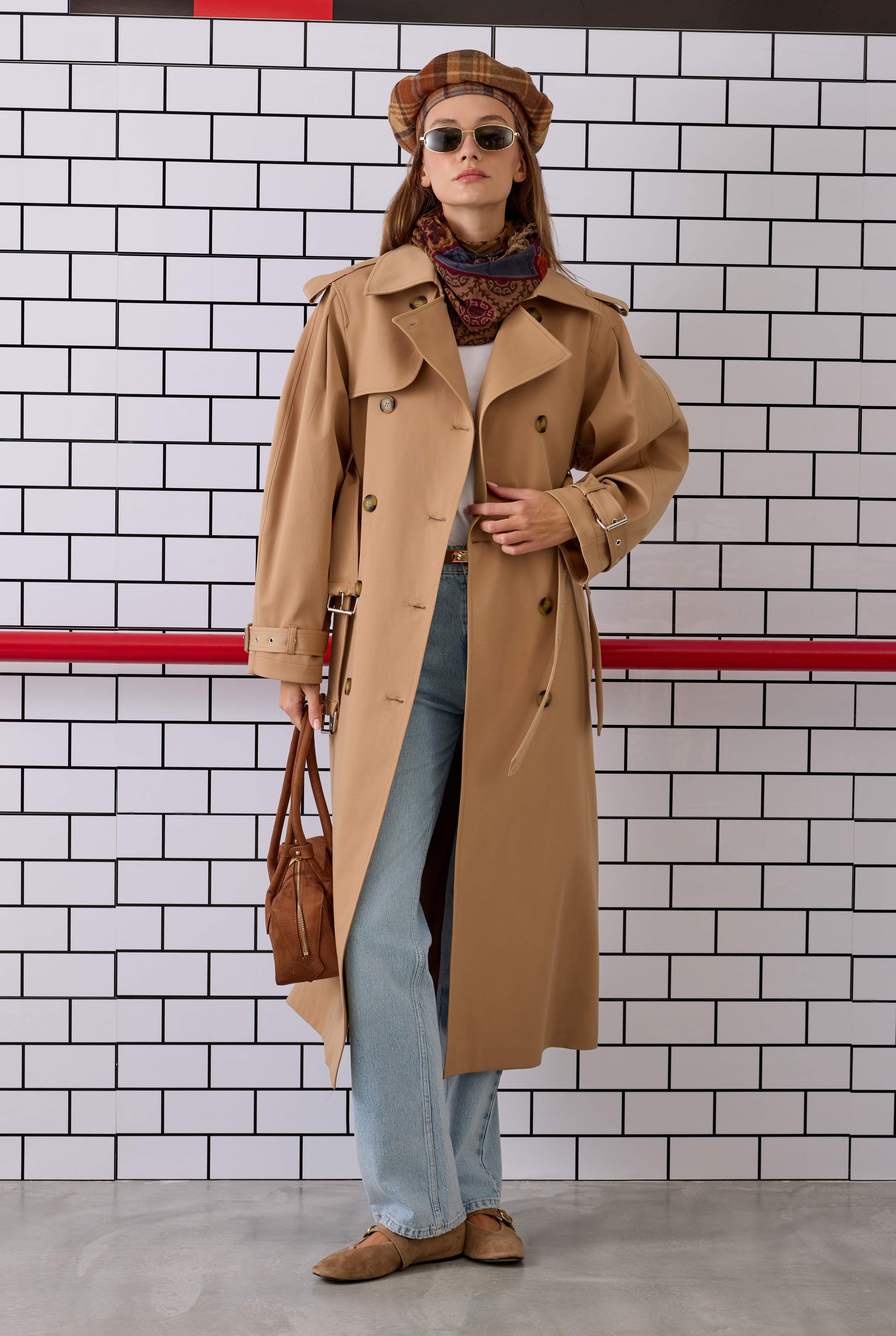 Double-Belted Trenchcoat Camel - 2