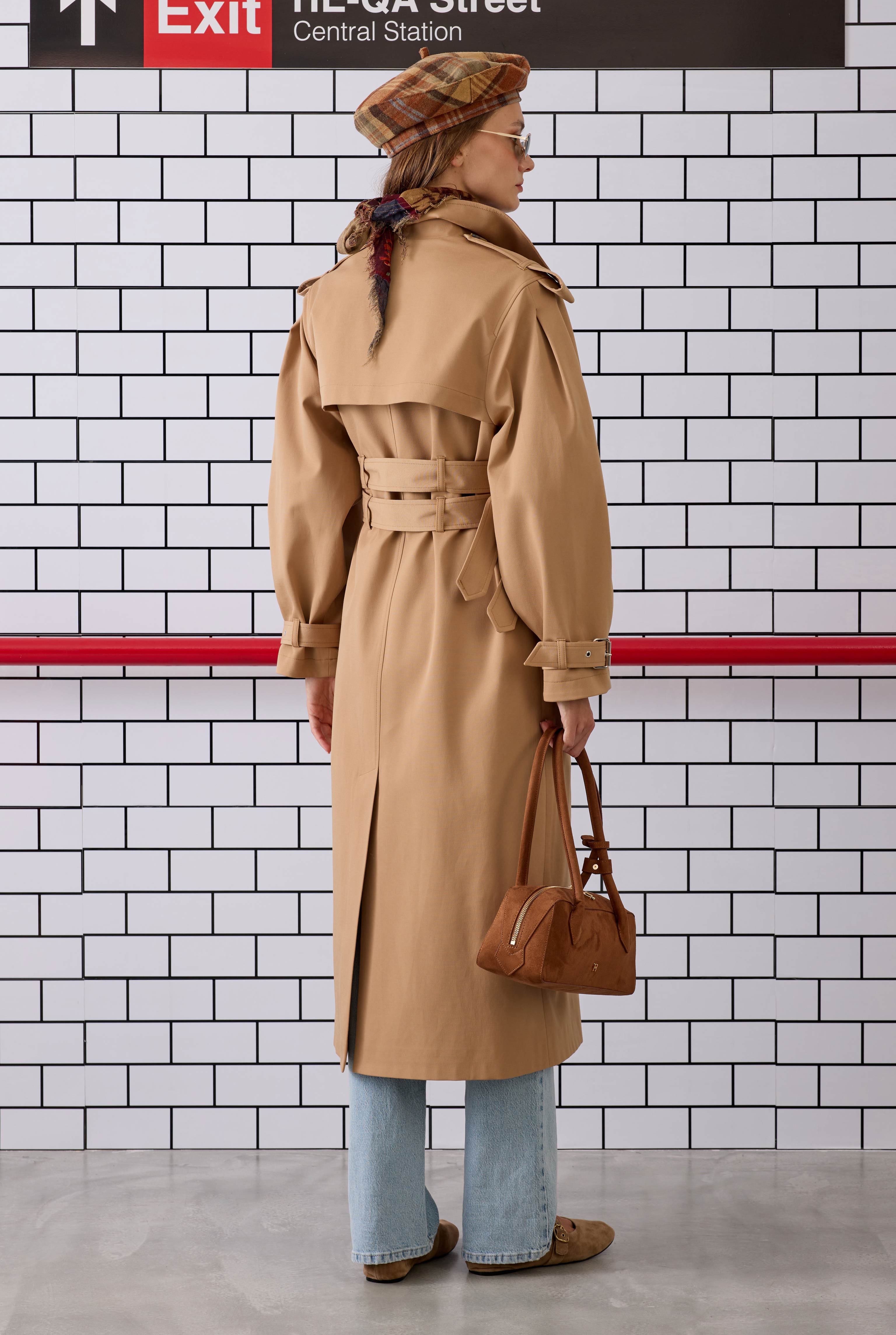 Double-Belted Trenchcoat Camel - 4