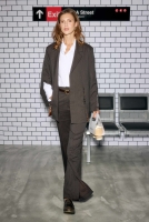 Slit Detailed Jacket Dark Brown 