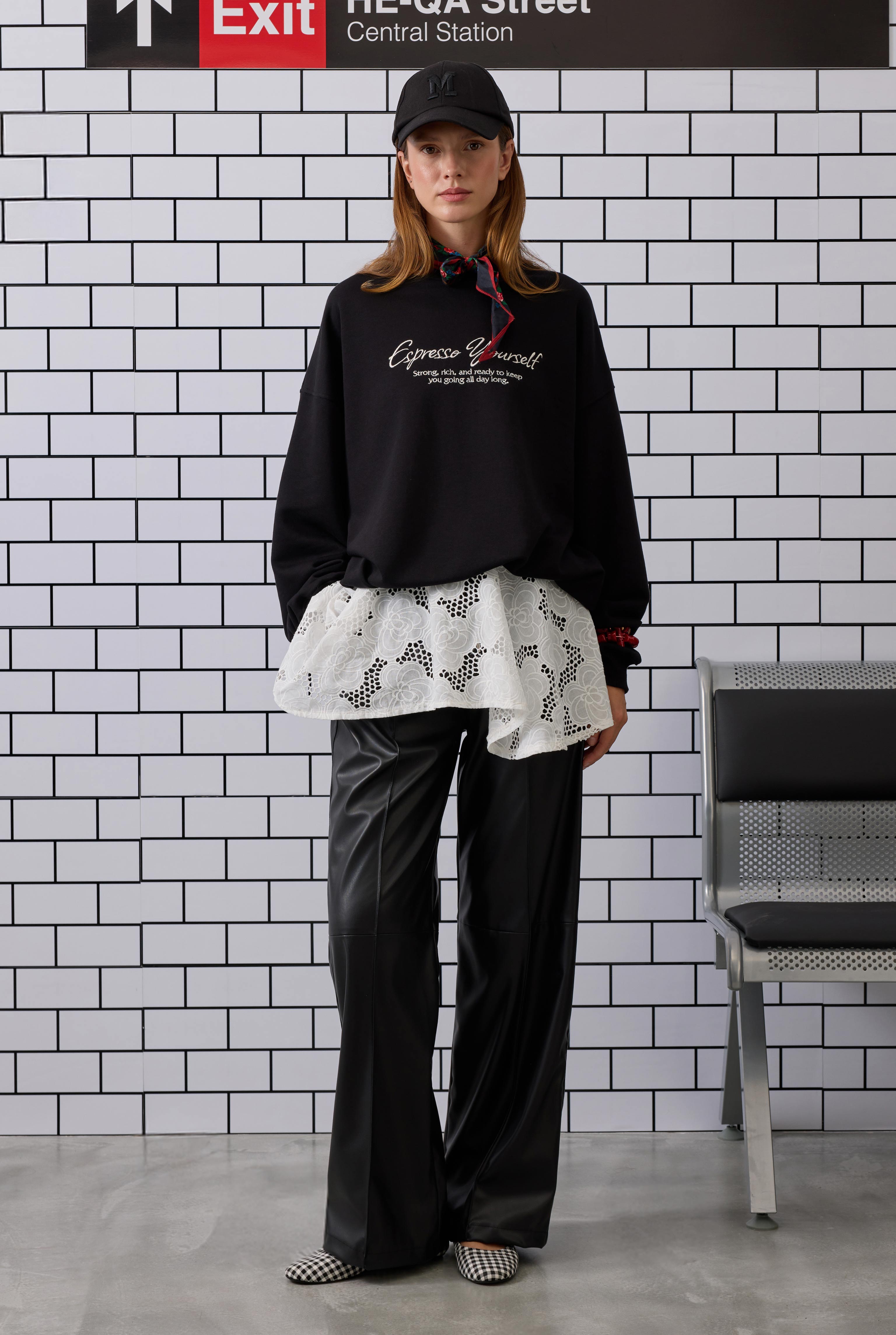 Relaxed-fit Leather Trousers Black - 5