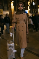 Çift Kemerli Trençkot Camel 