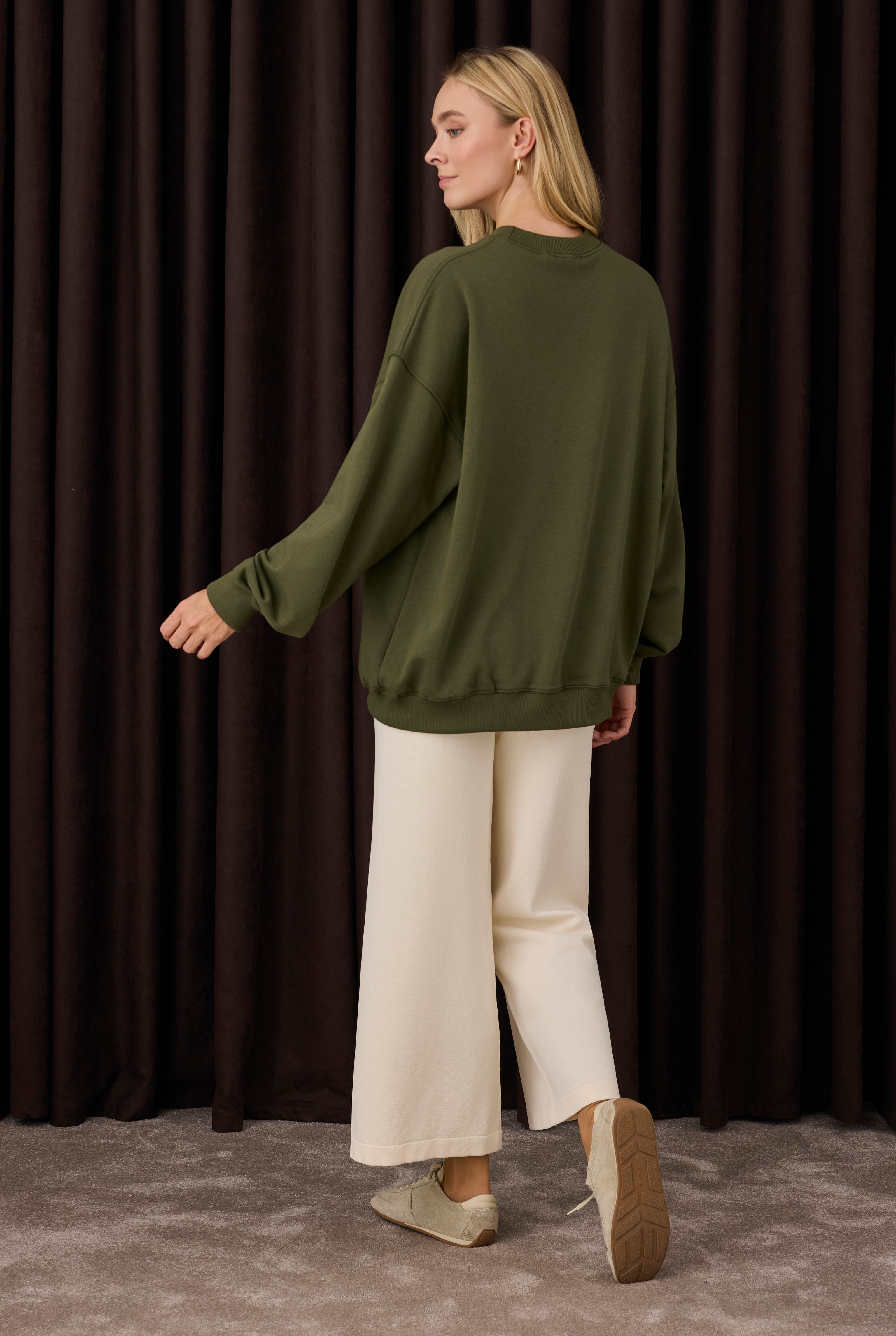 Beli Lastikli Triko Pantolon Kemik - 5