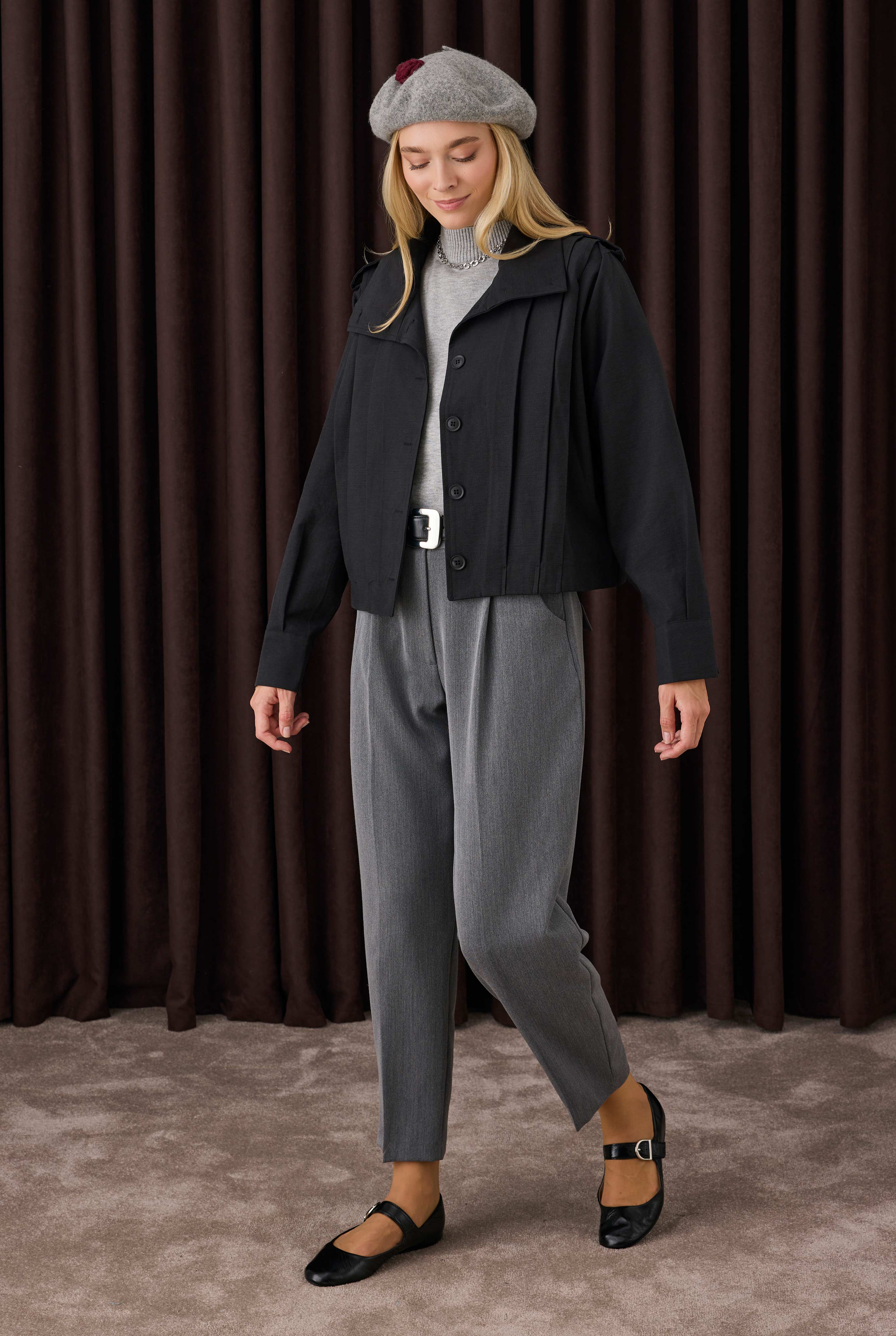 Tapered Trousers Anthracite - 5