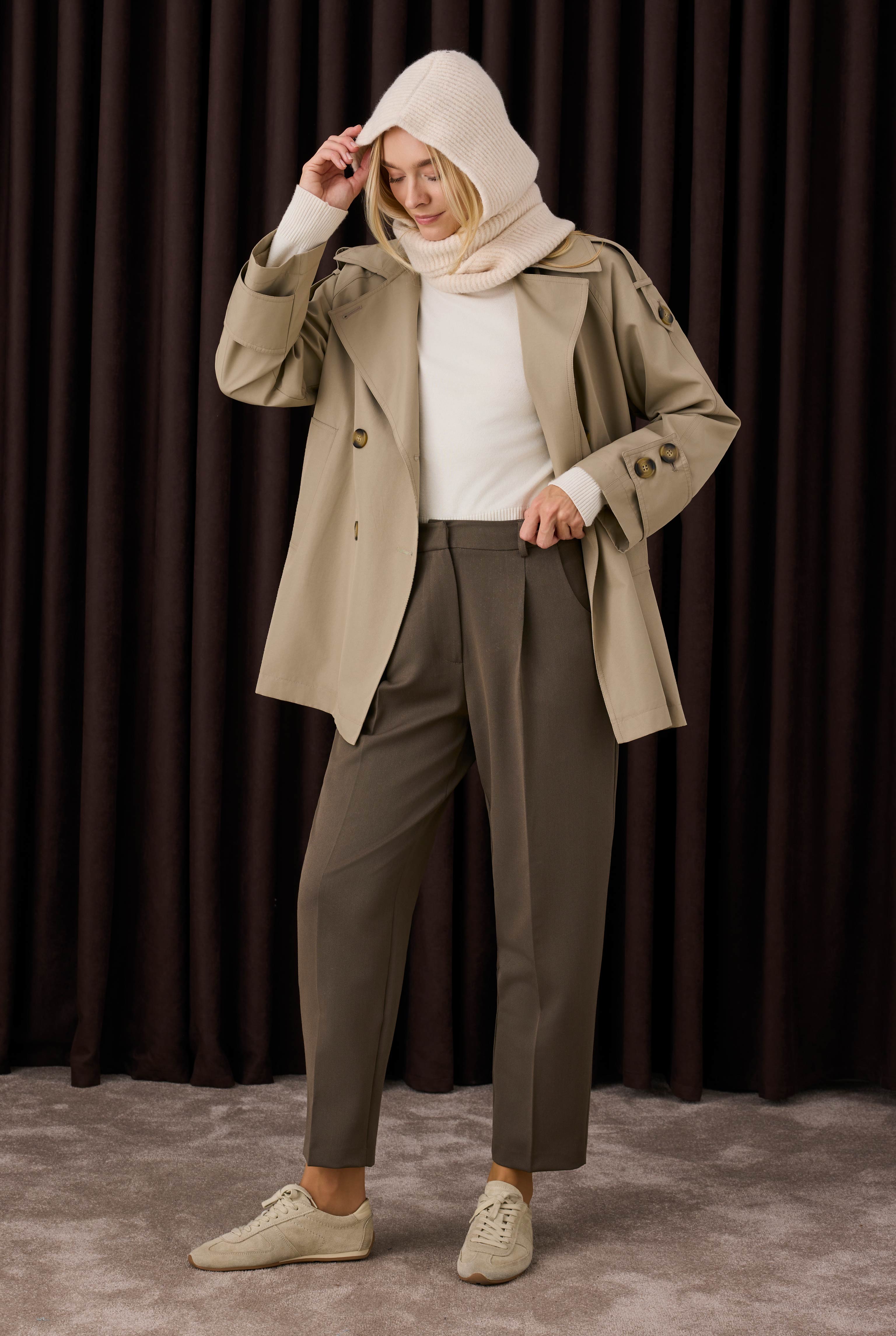 Tapered Trousers Truffle - 2