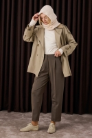 Double Breasted Trenchcoat Sage Green 