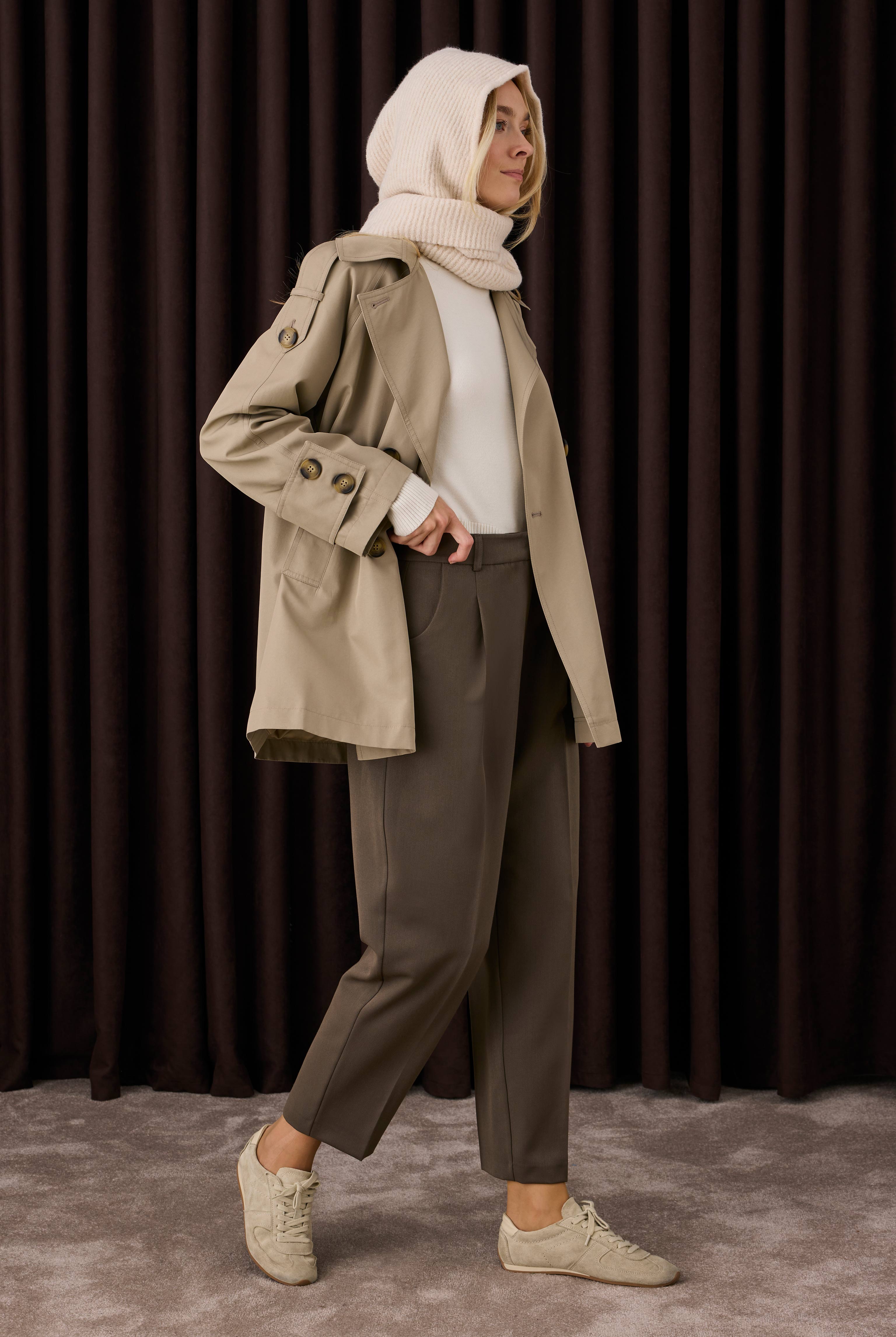 Double Breasted Trenchcoat Sage Green - 2