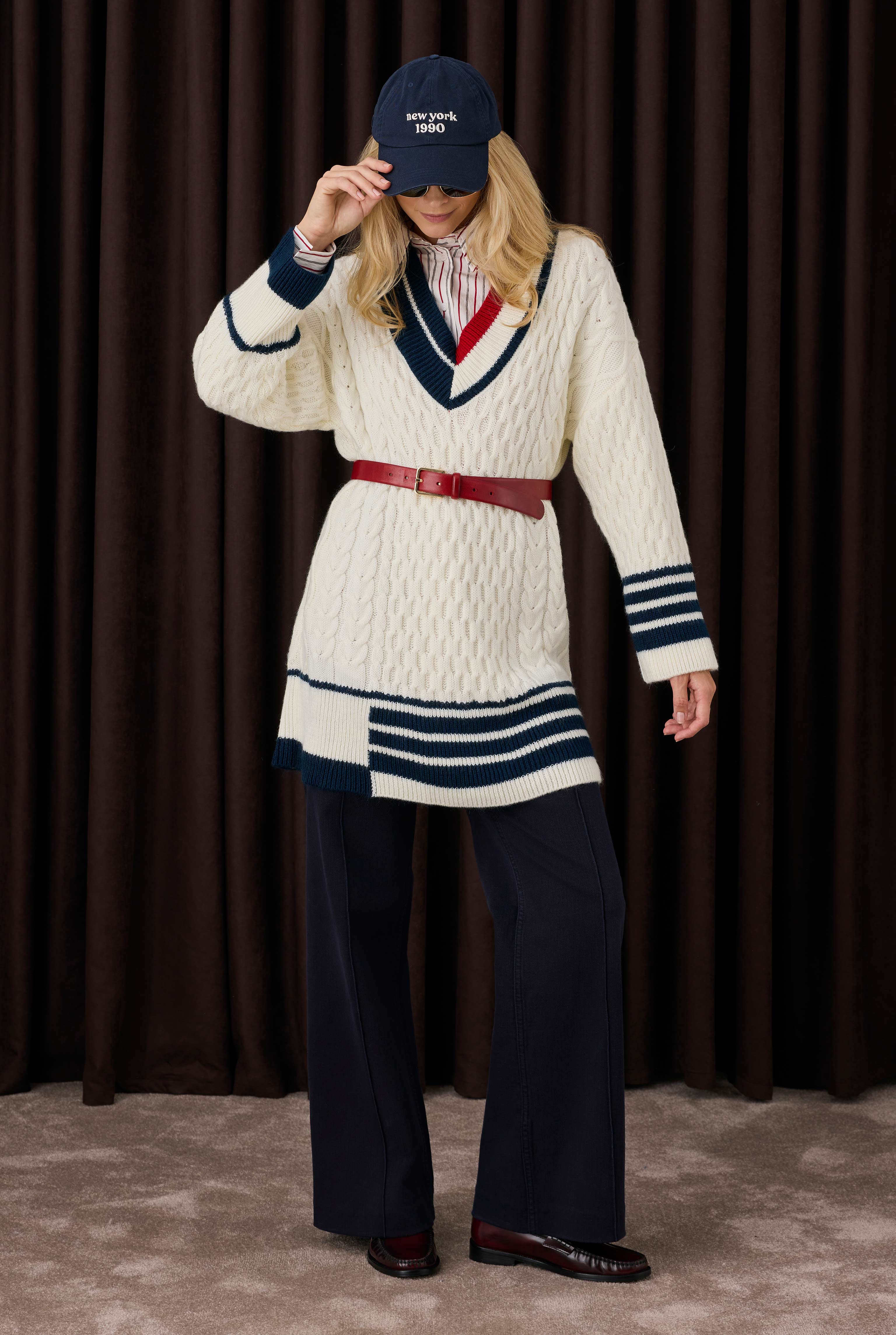 Lane Detailed Textured Sweater Ecru - 4