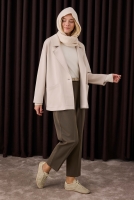 Masculine Scuba Jacket Beige 