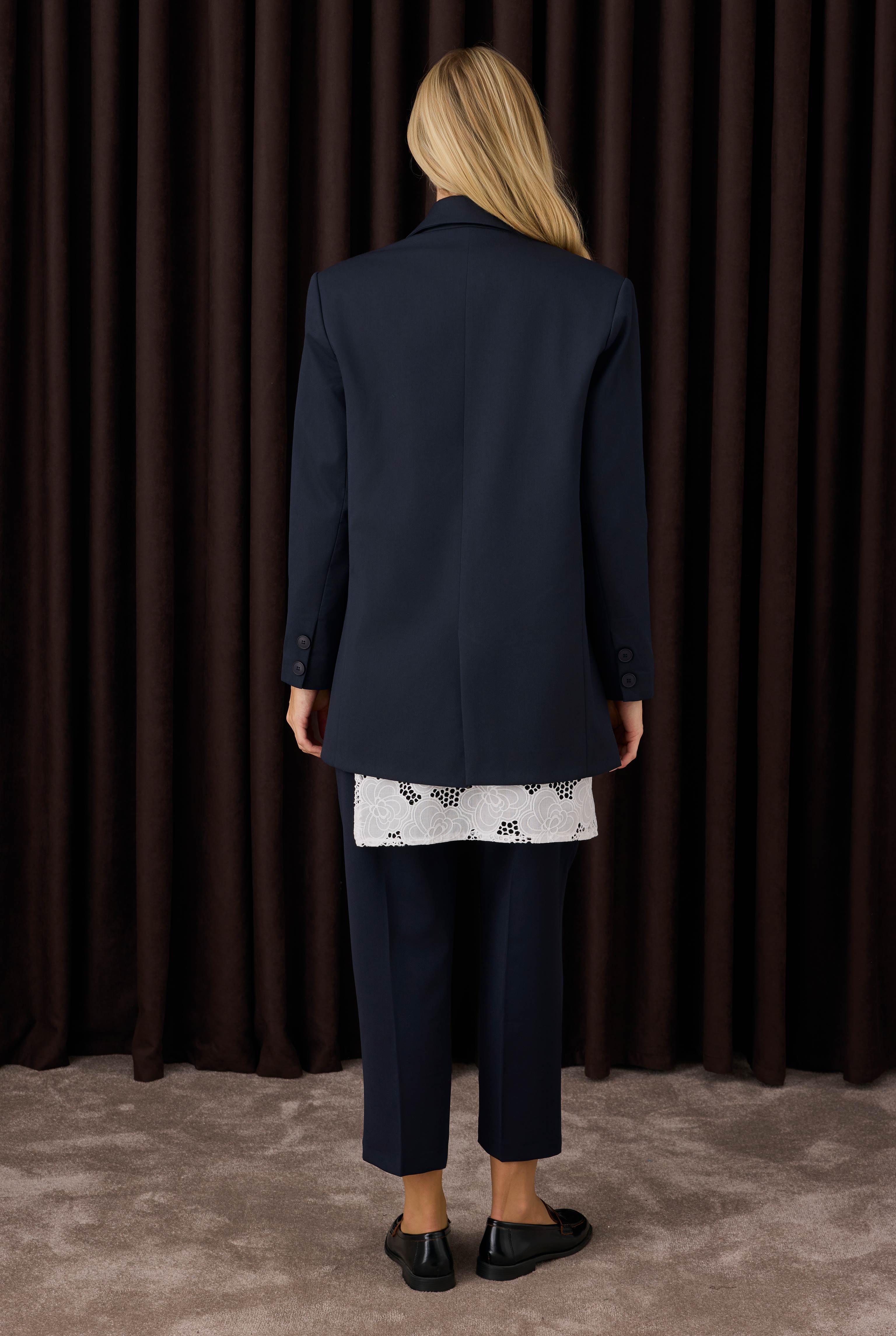 Classic Blazer Jacket Dark Navy Blue - 6