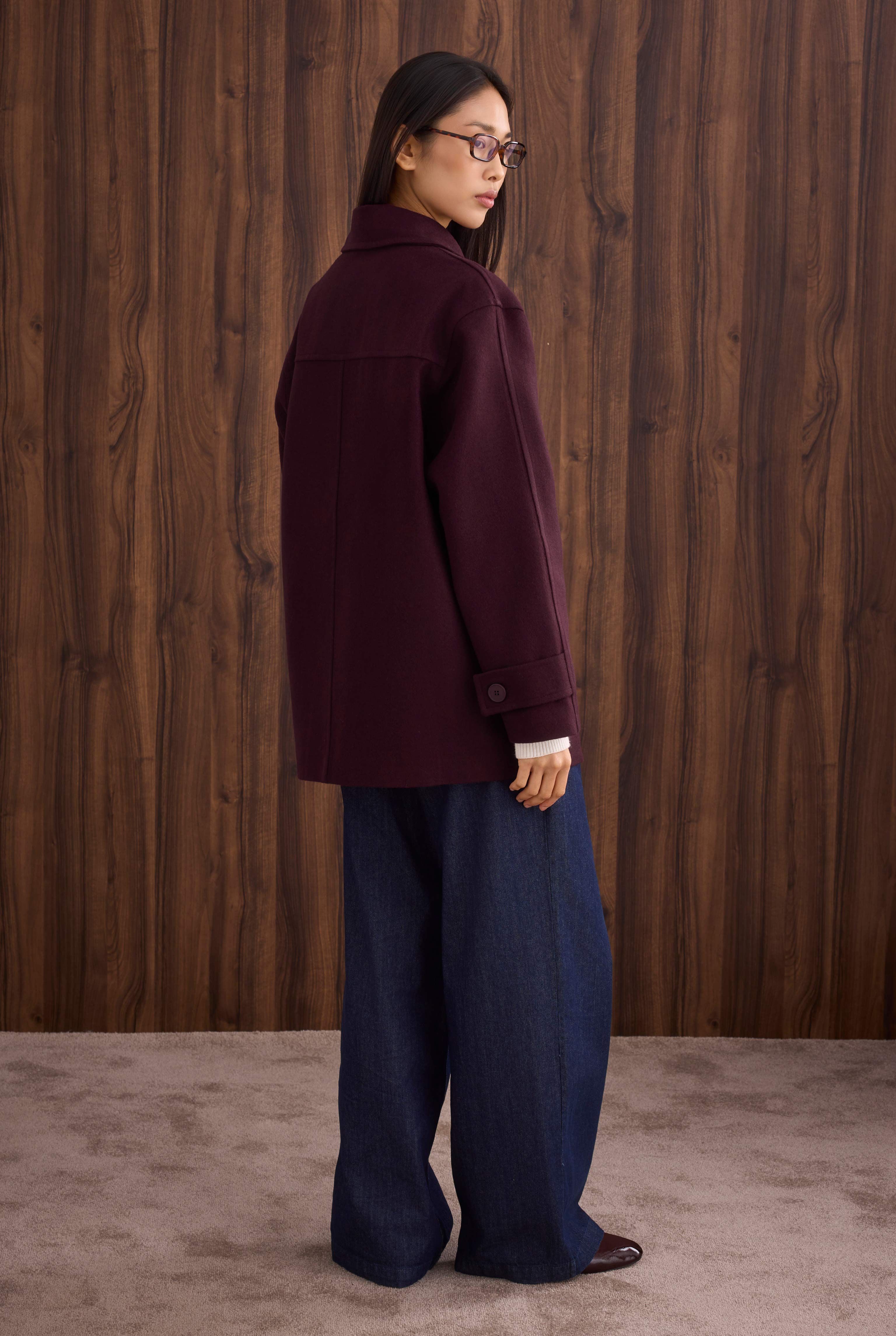 Basic Coat Bordeaux - 5