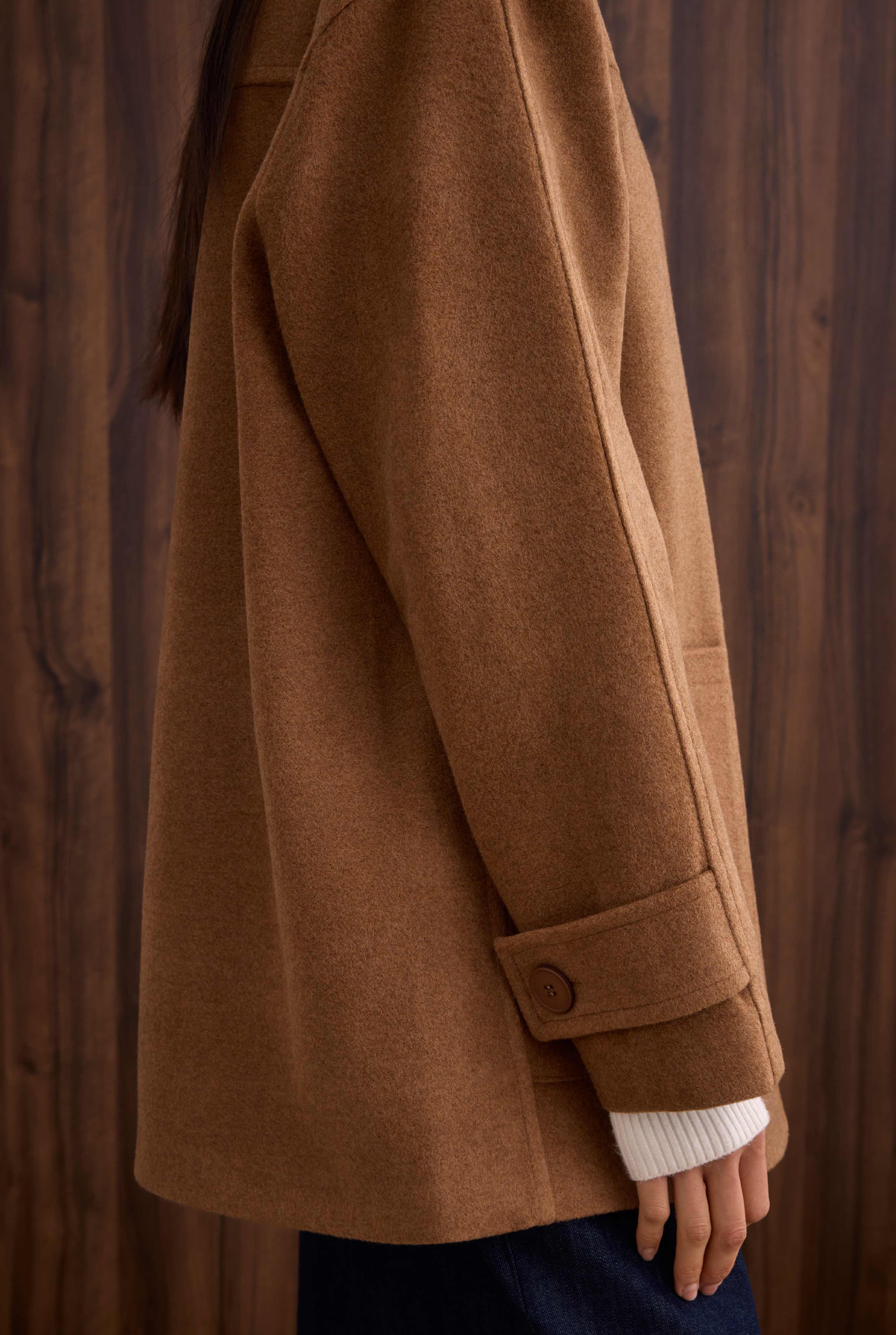 Basic Coat Dark Camel - 3