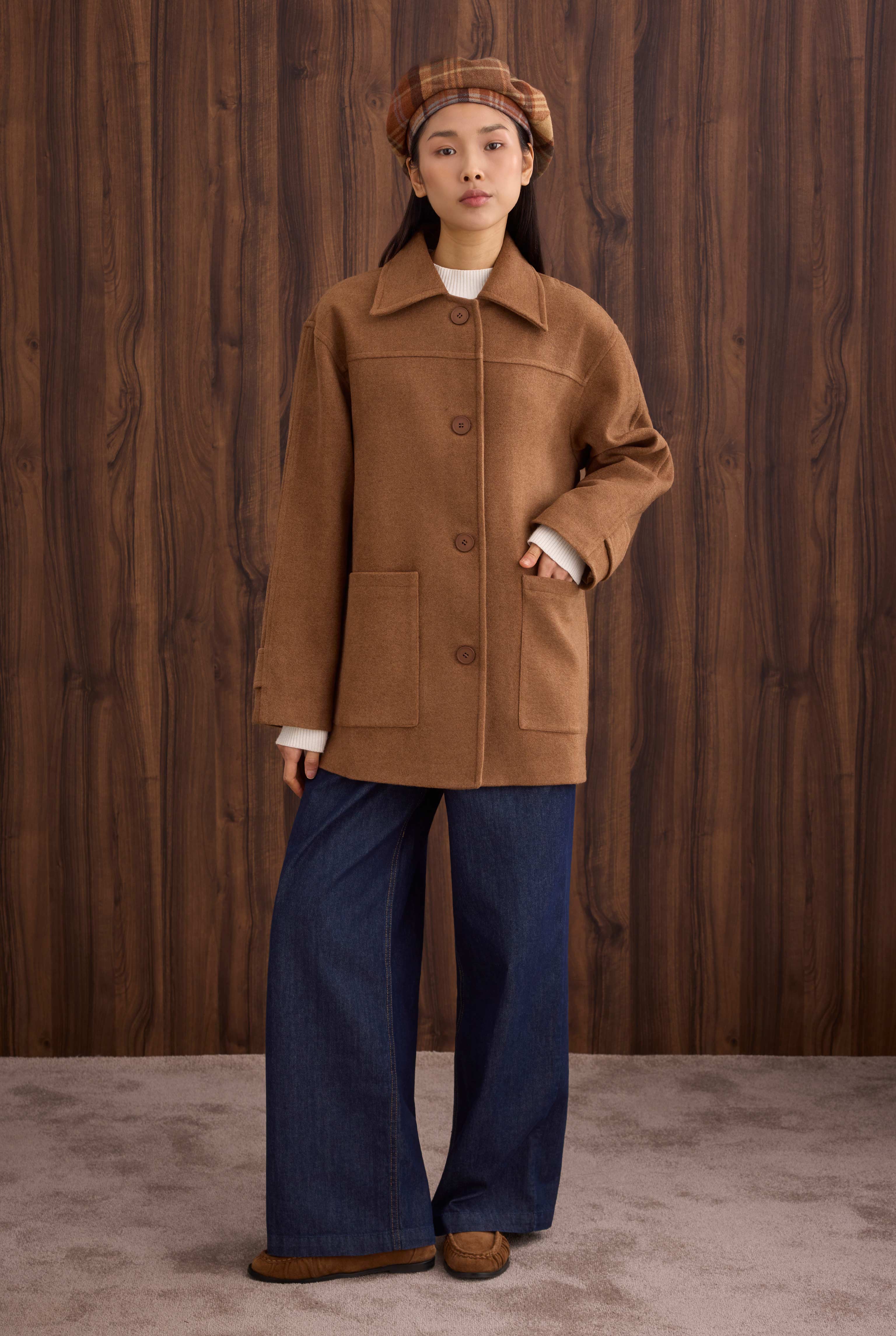 Basic Coat Dark Camel - 4