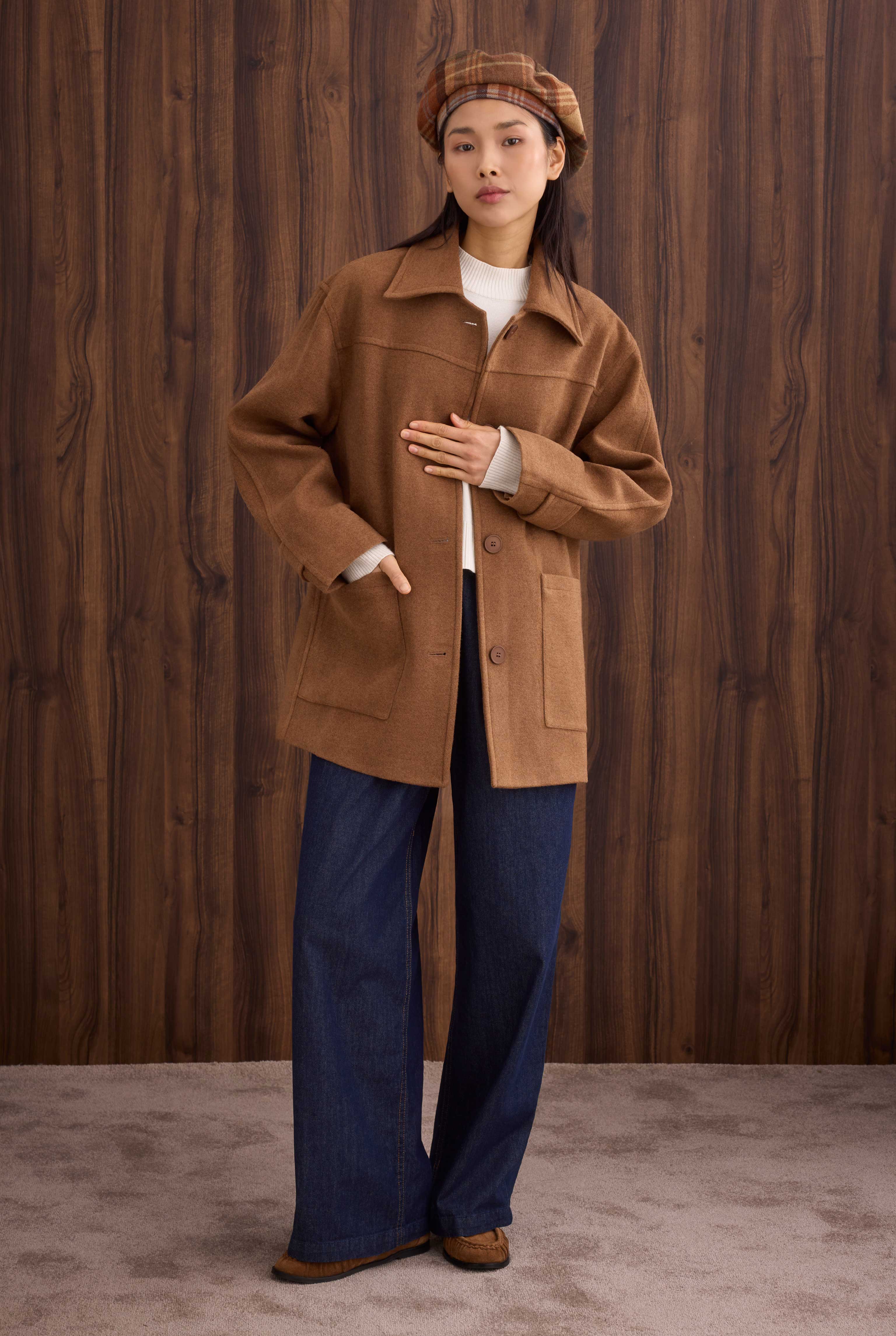 Basic Coat Dark Camel - HE-QA
