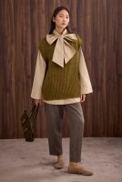 Crewneck Sweater Vest Moss Green 