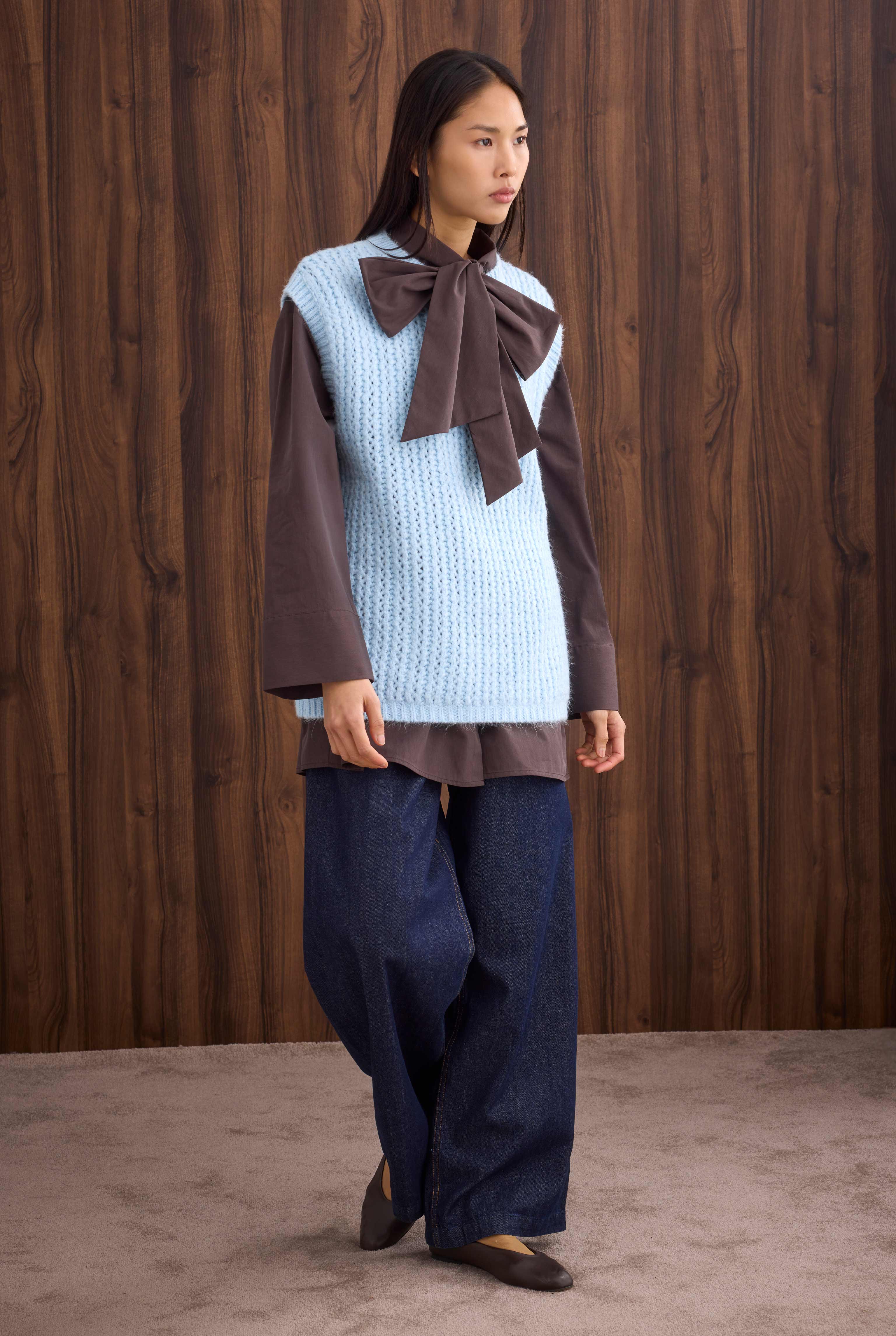 Crewneck Sweater Vest Ice Blue - 4