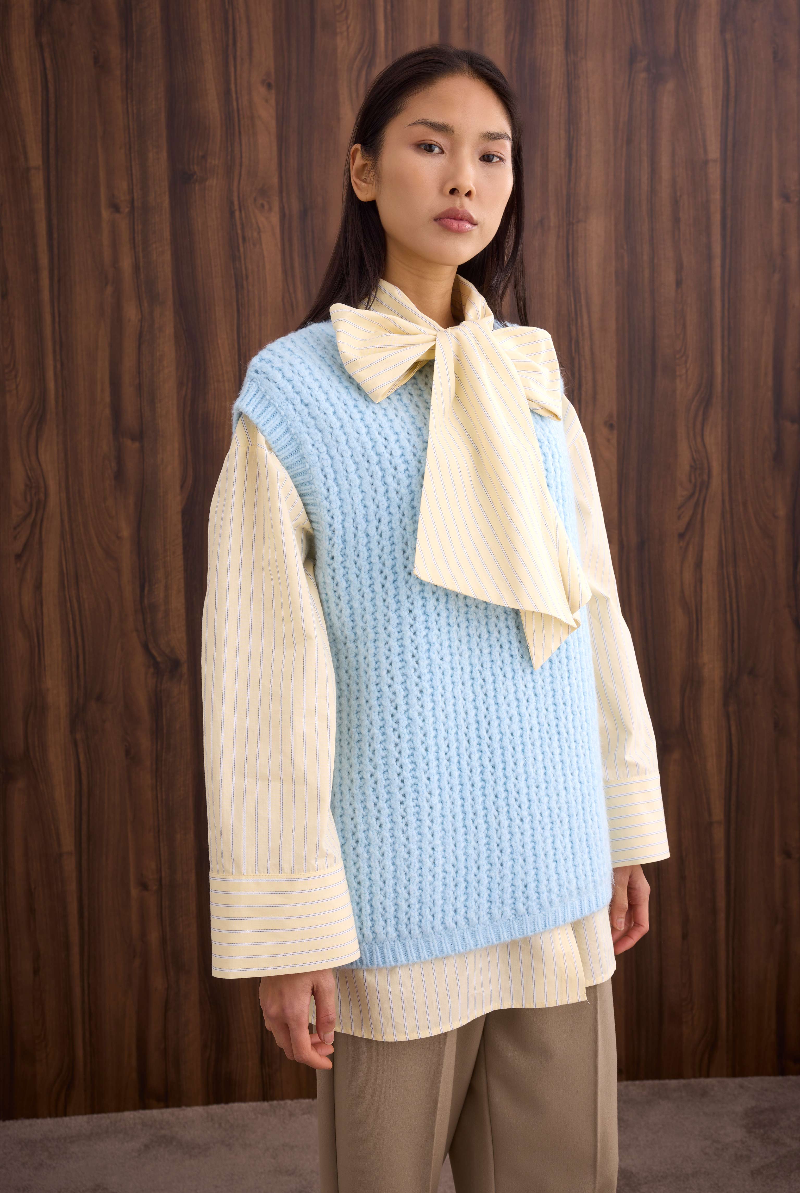Crewneck Sweater Vest Ice Blue - 5