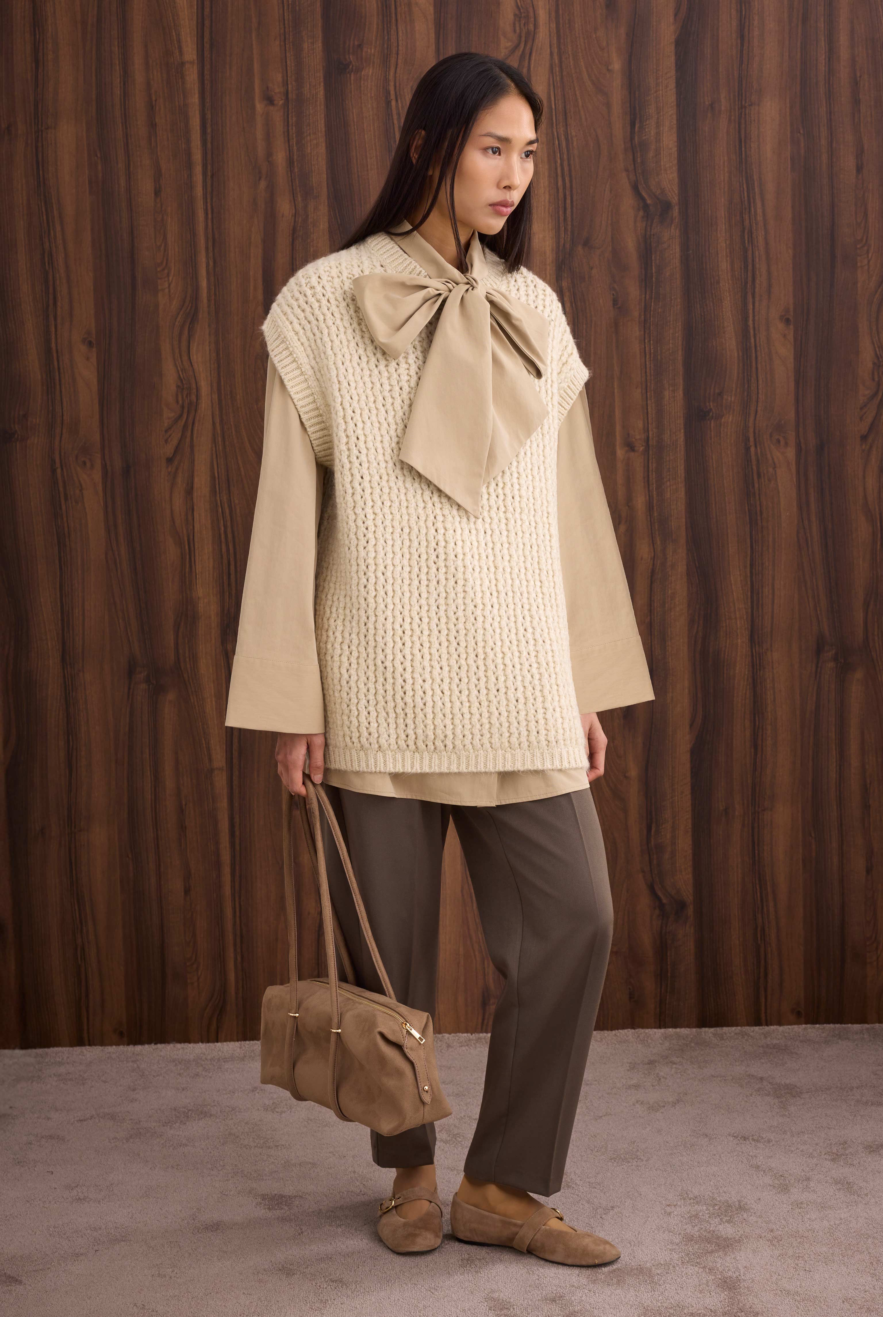 Crewneck Sweater Vest Bone - 4